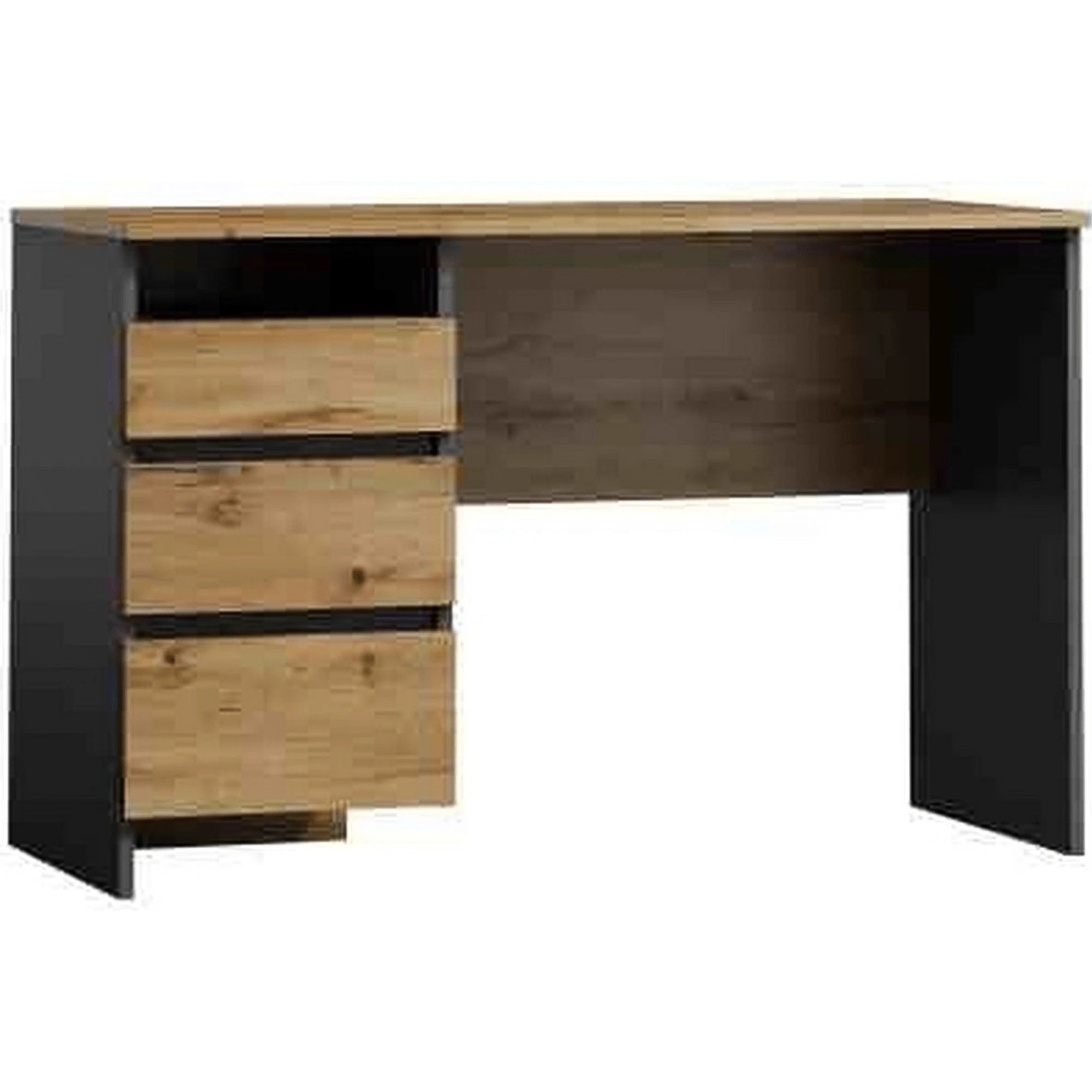 Birou B-005, stejar wotan/gri antracit, PAL laminat, 120x55x77 cm