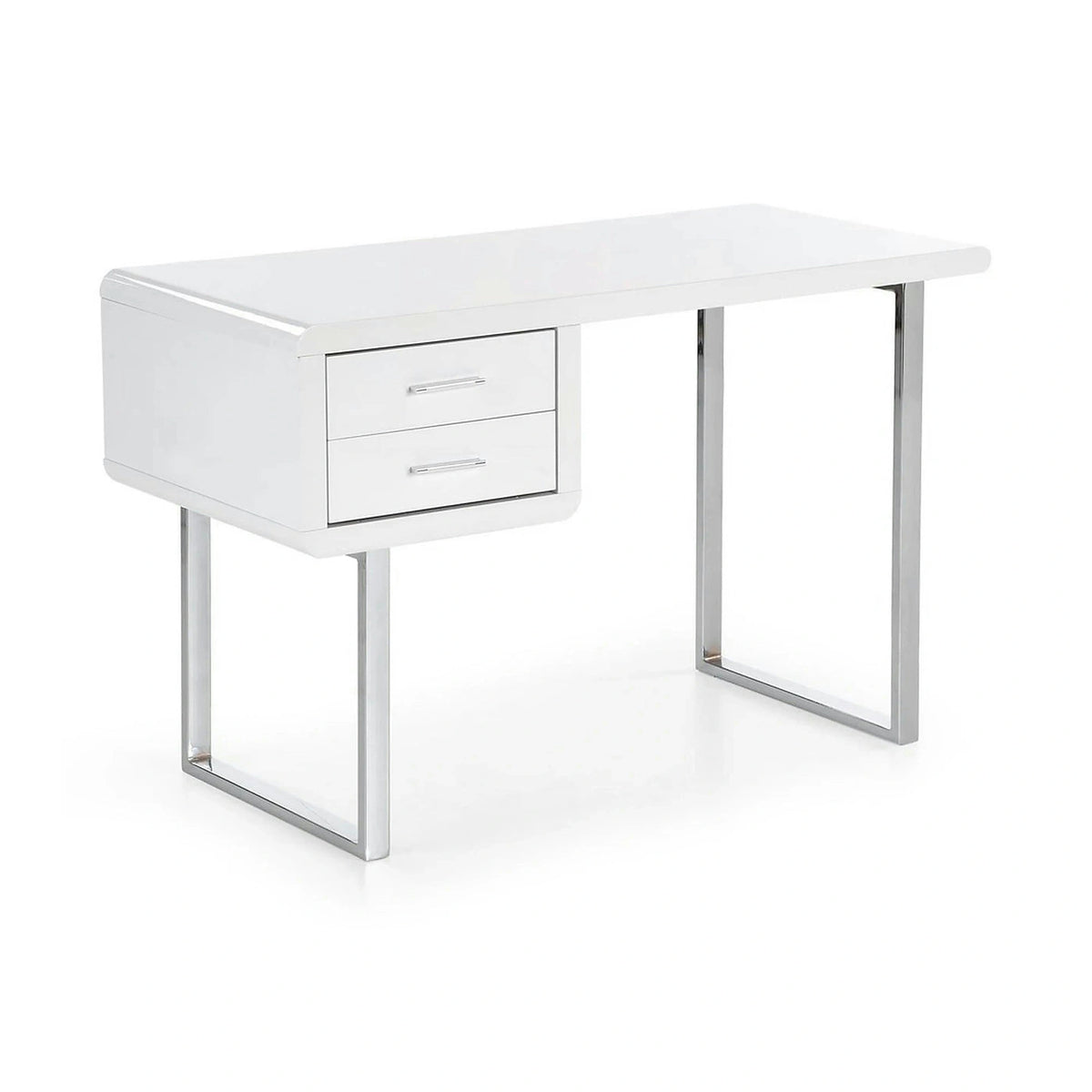 Birou B30, alb/crom, 120x55x76 cm