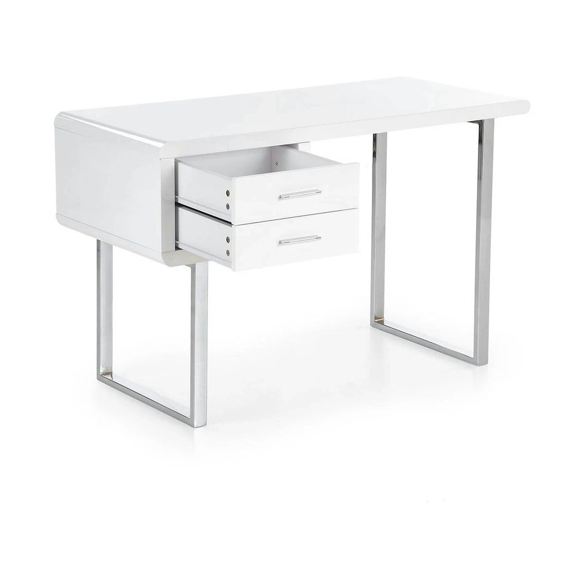 Birou B30, alb/crom, 120x55x76 cm