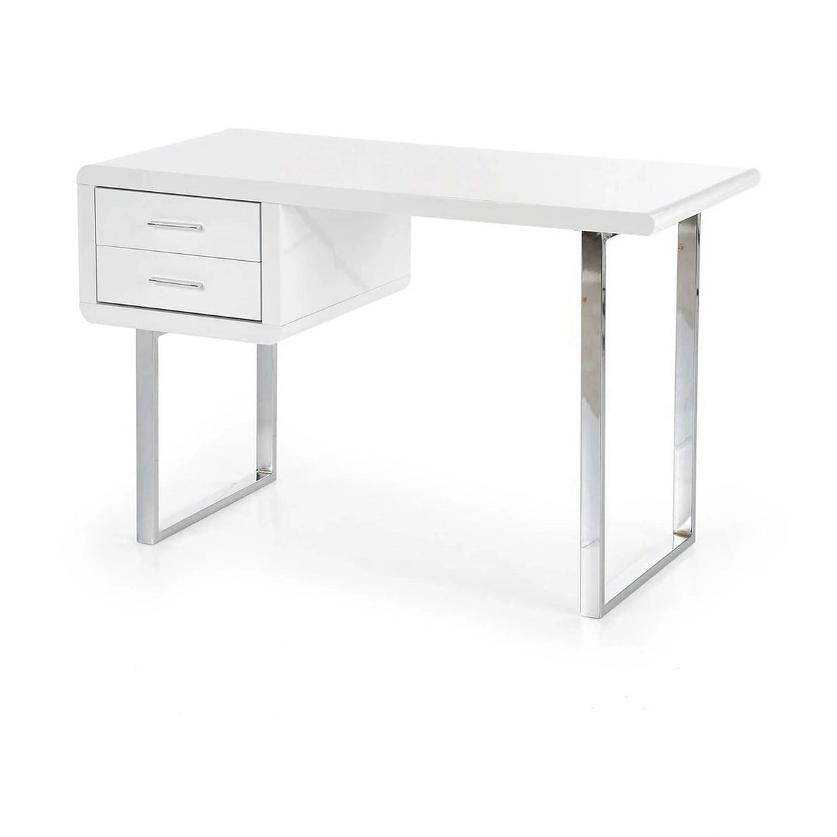 Birou B30, alb/crom, 120x55x76 cm