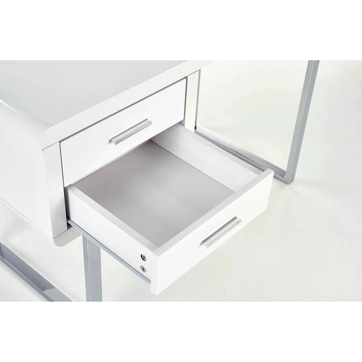 Birou B30, alb/crom, 120x55x76 cm