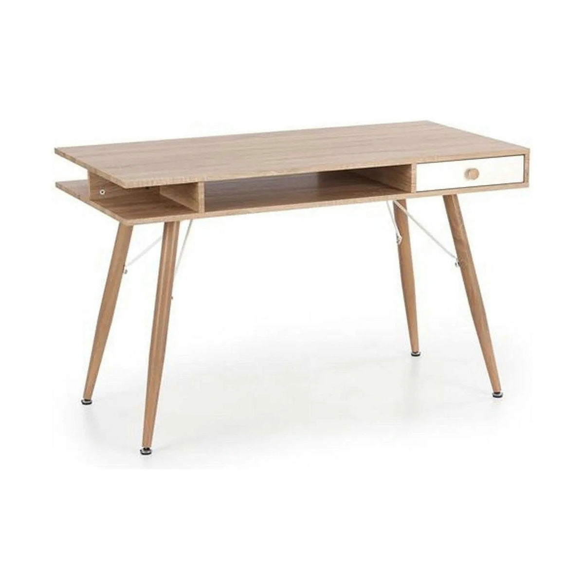 Birou B34, stejar sonoma/alb, 120x60x75 cm