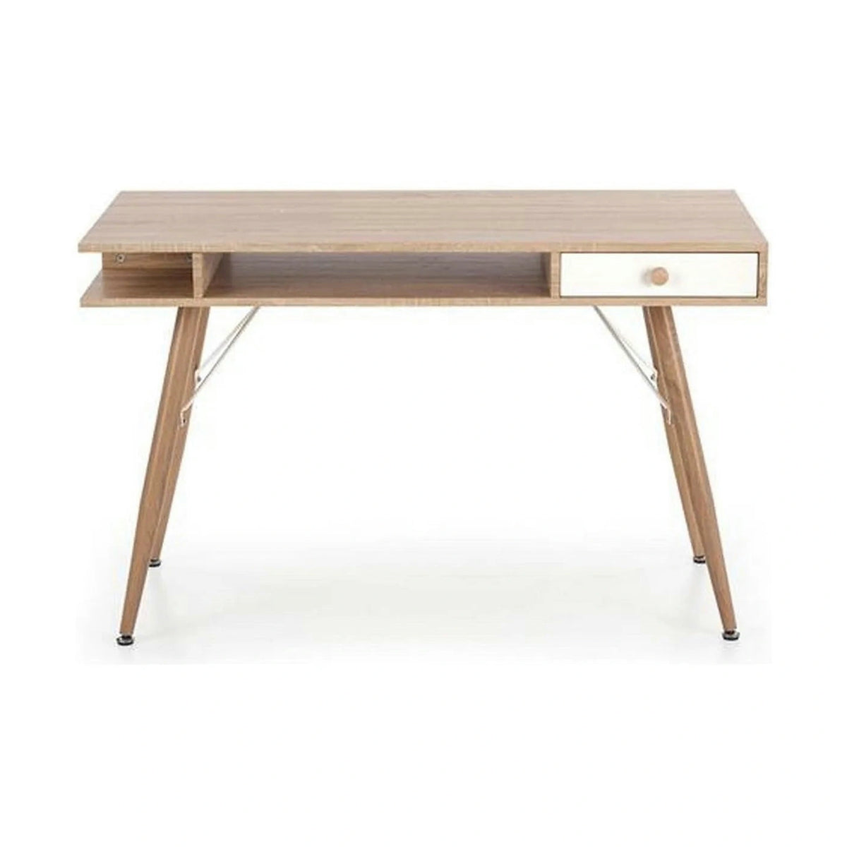 Birou B34, stejar sonoma/alb, 120x60x75 cm