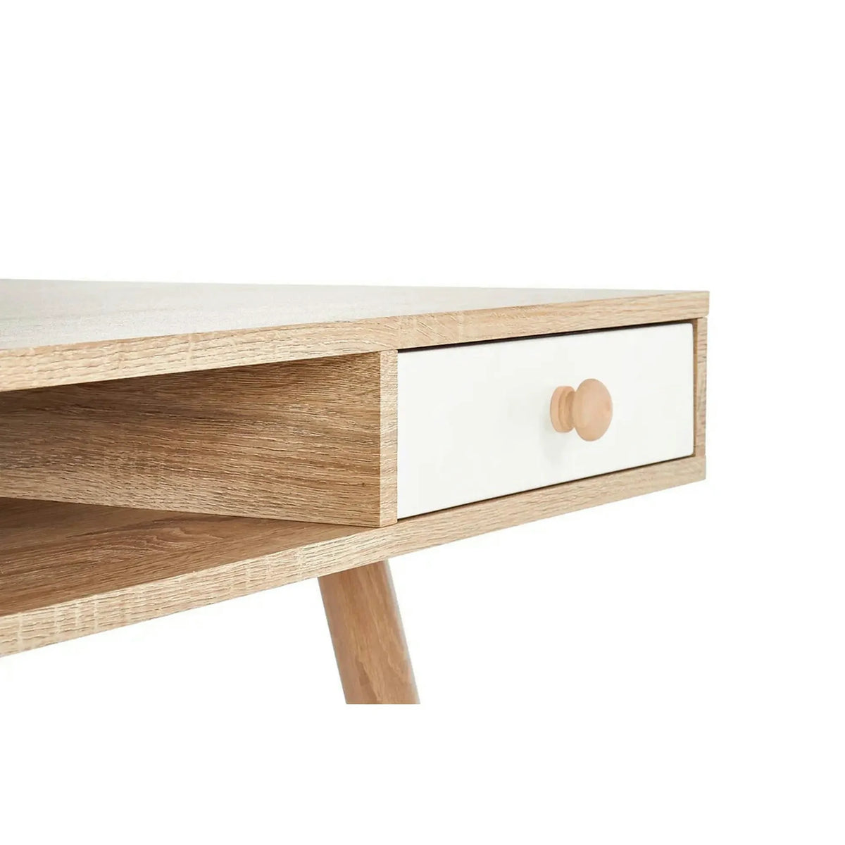 Birou B34, stejar sonoma/alb, 120x60x75 cm