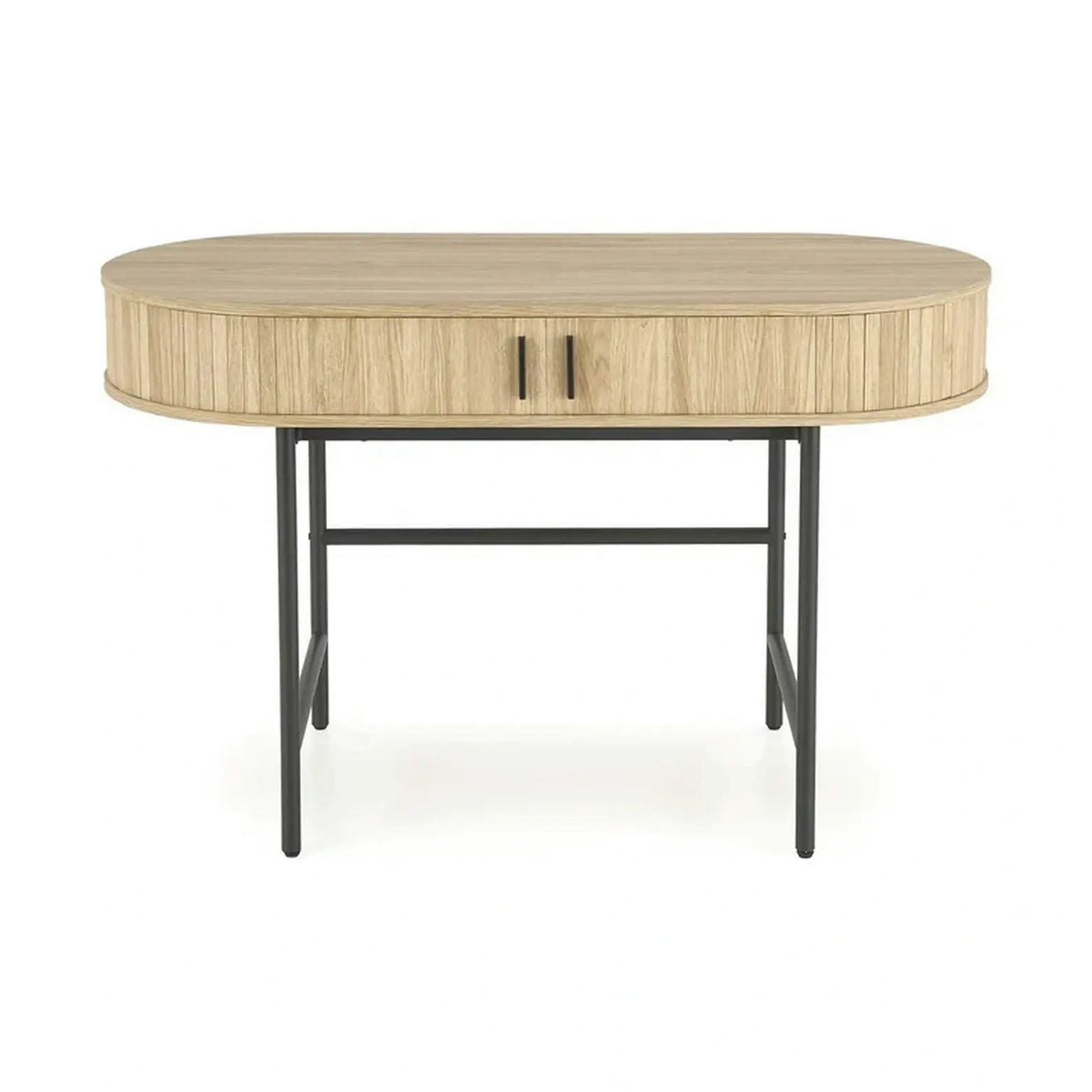 Birou B51, stejar/negru, 120x55x75 cm