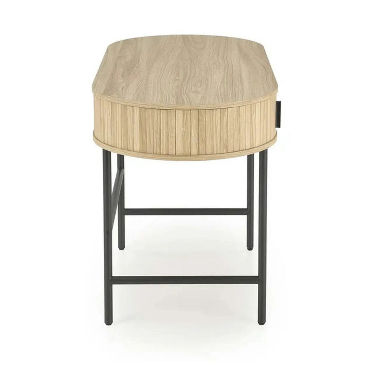 Birou B51, stejar/negru, 120x55x75 cm