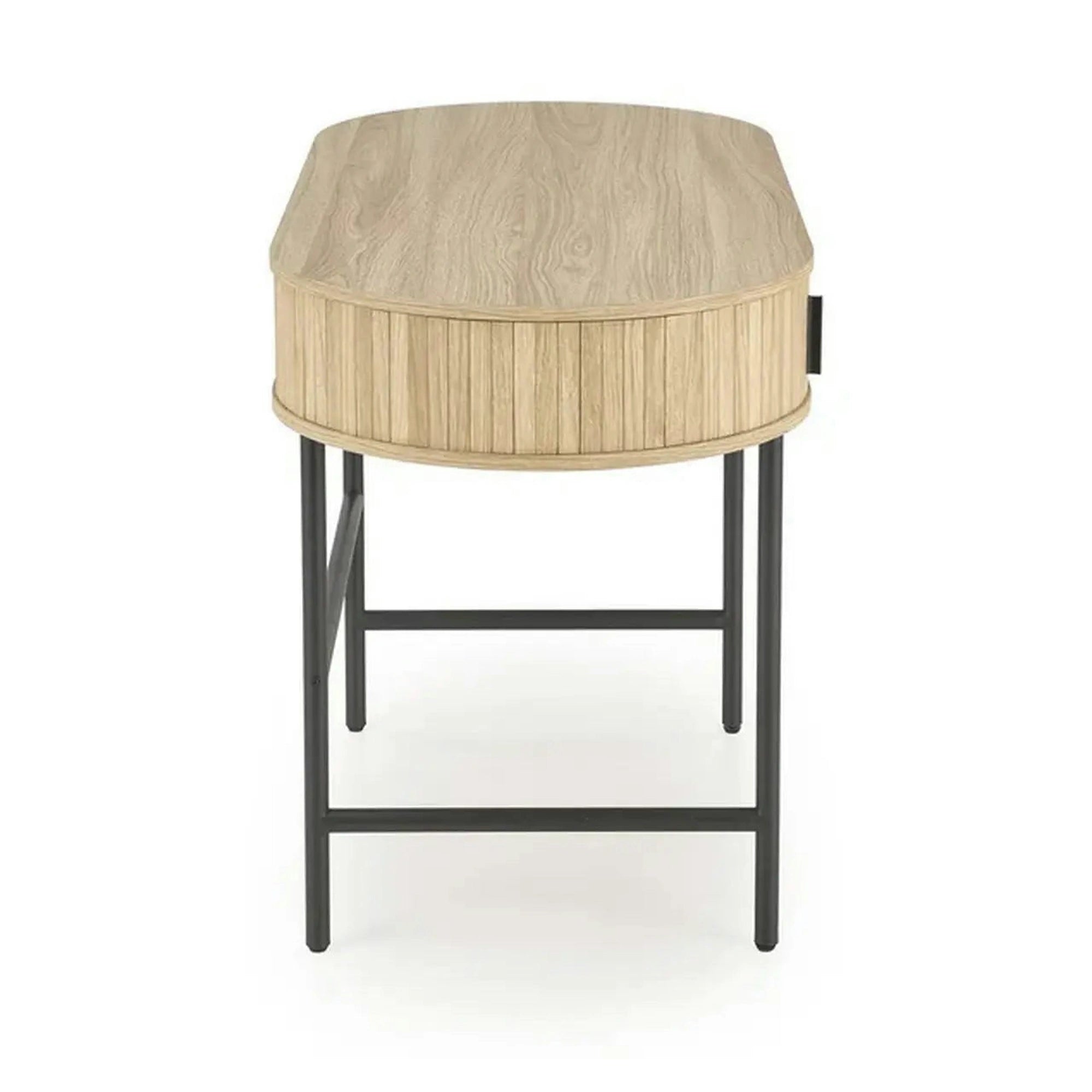 Birou B51, stejar/negru, 120x55x75 cm