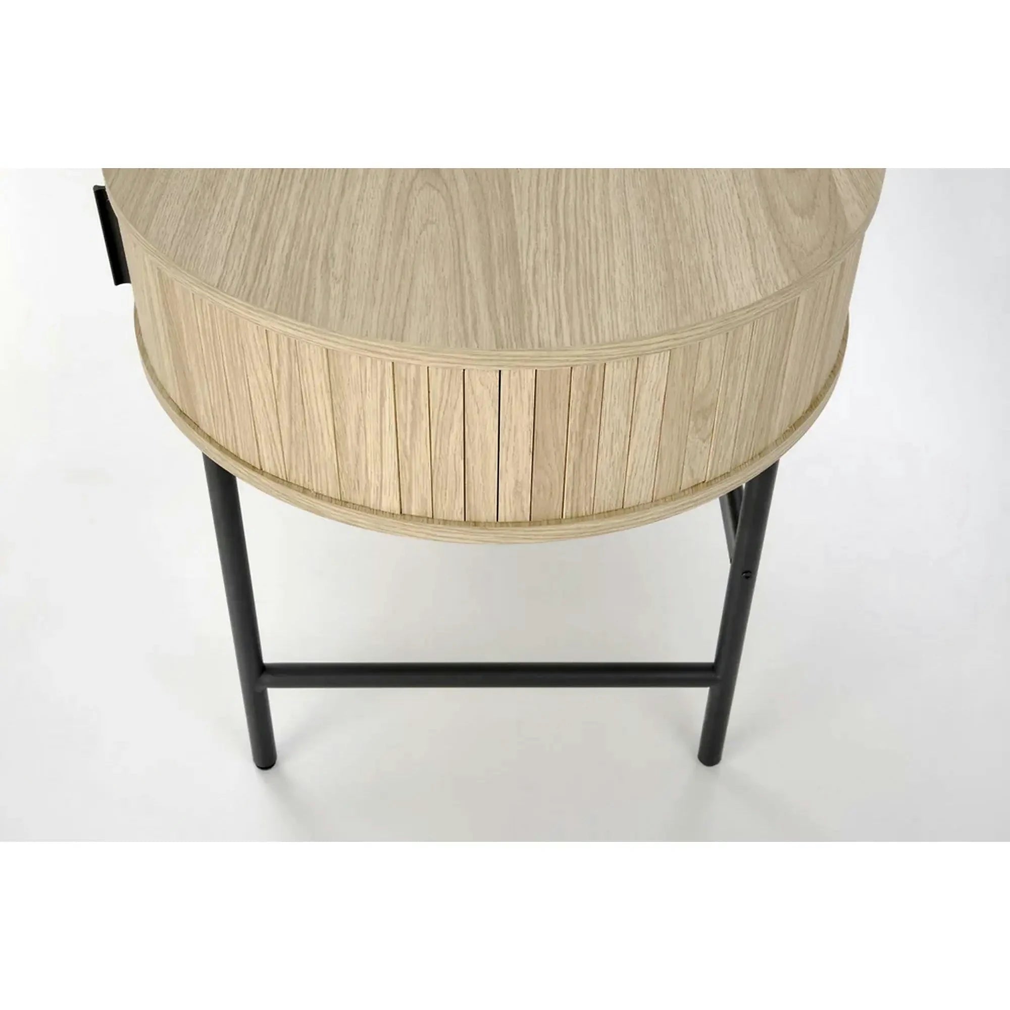 Birou B51, stejar/negru, 120x55x75 cm