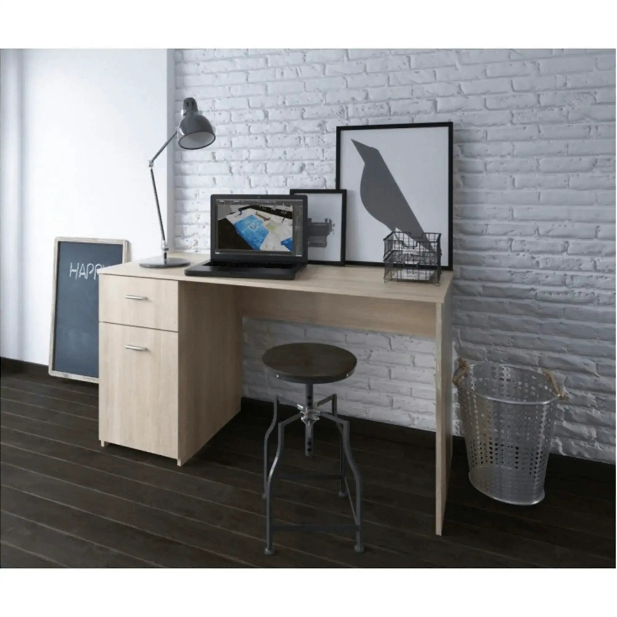 Birou BANY, stejar sonoma, DTD laminat, 140x60x76 cm