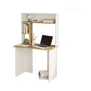 Birou BR2-AW, alb/stejar, PAL, 90x52x149 cm