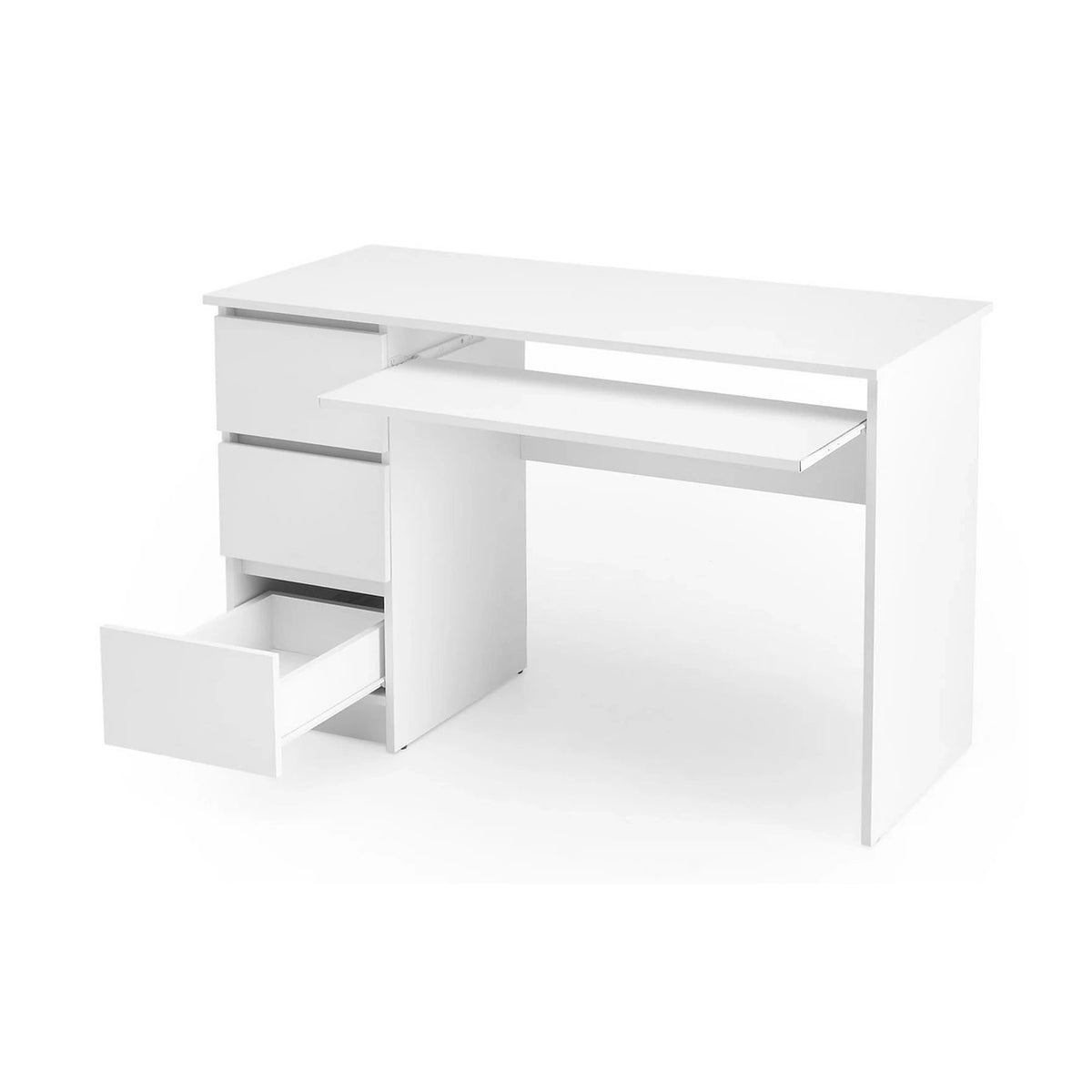 Birou CINO, alb, PAL laminat, 120x50x77 cm