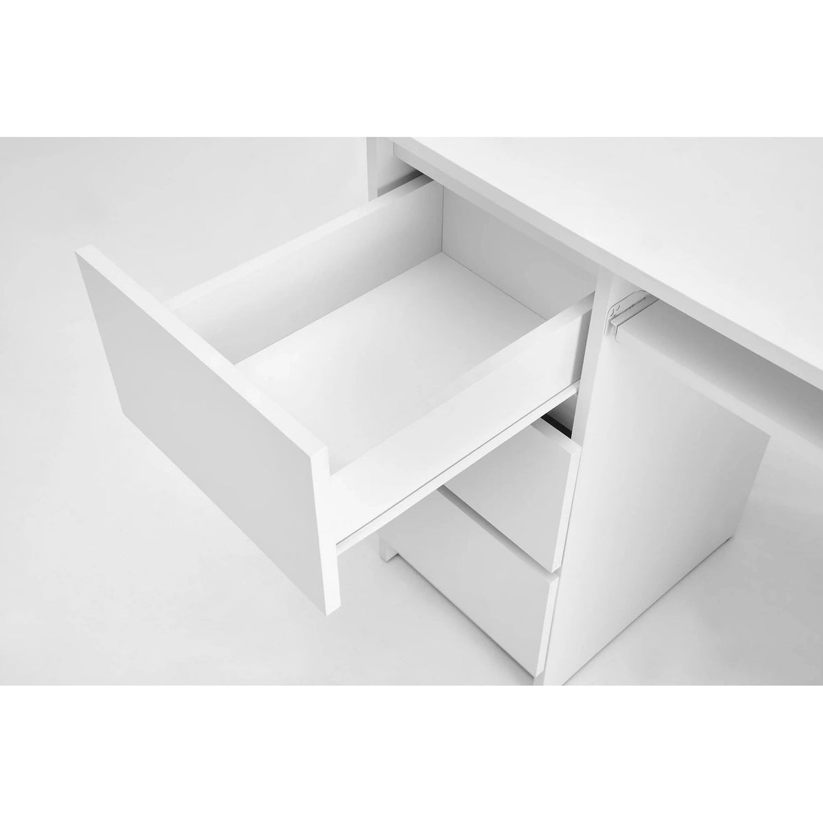 Birou CINO, alb, PAL laminat, 120x50x77 cm