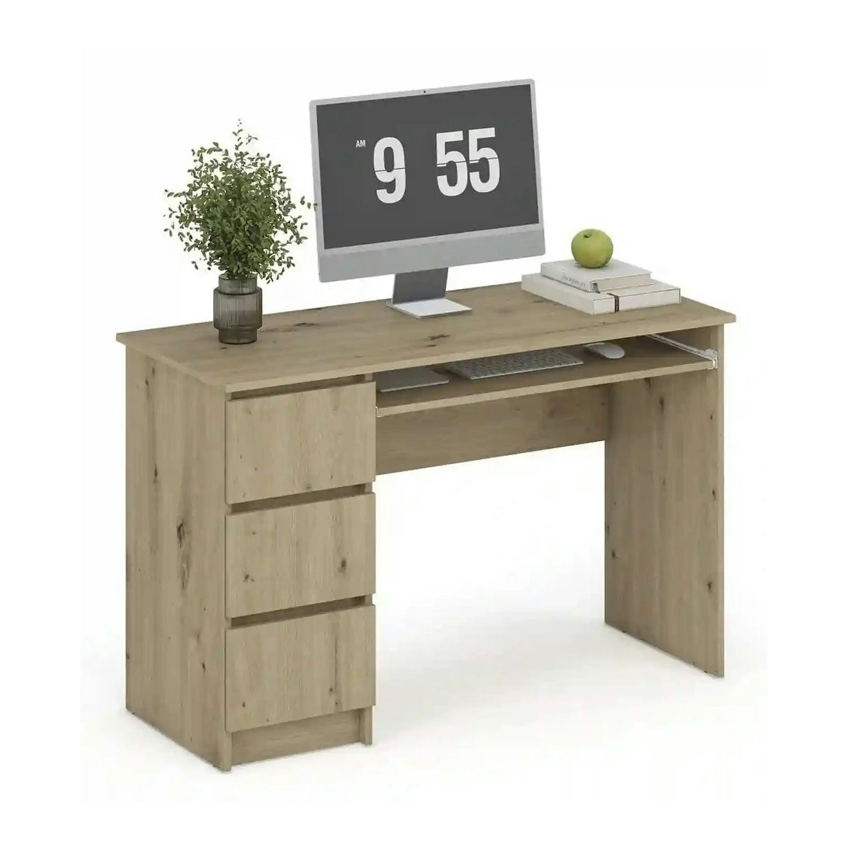Birou CINO, stejar artisan, PAL laminat, 120x50x77 cm