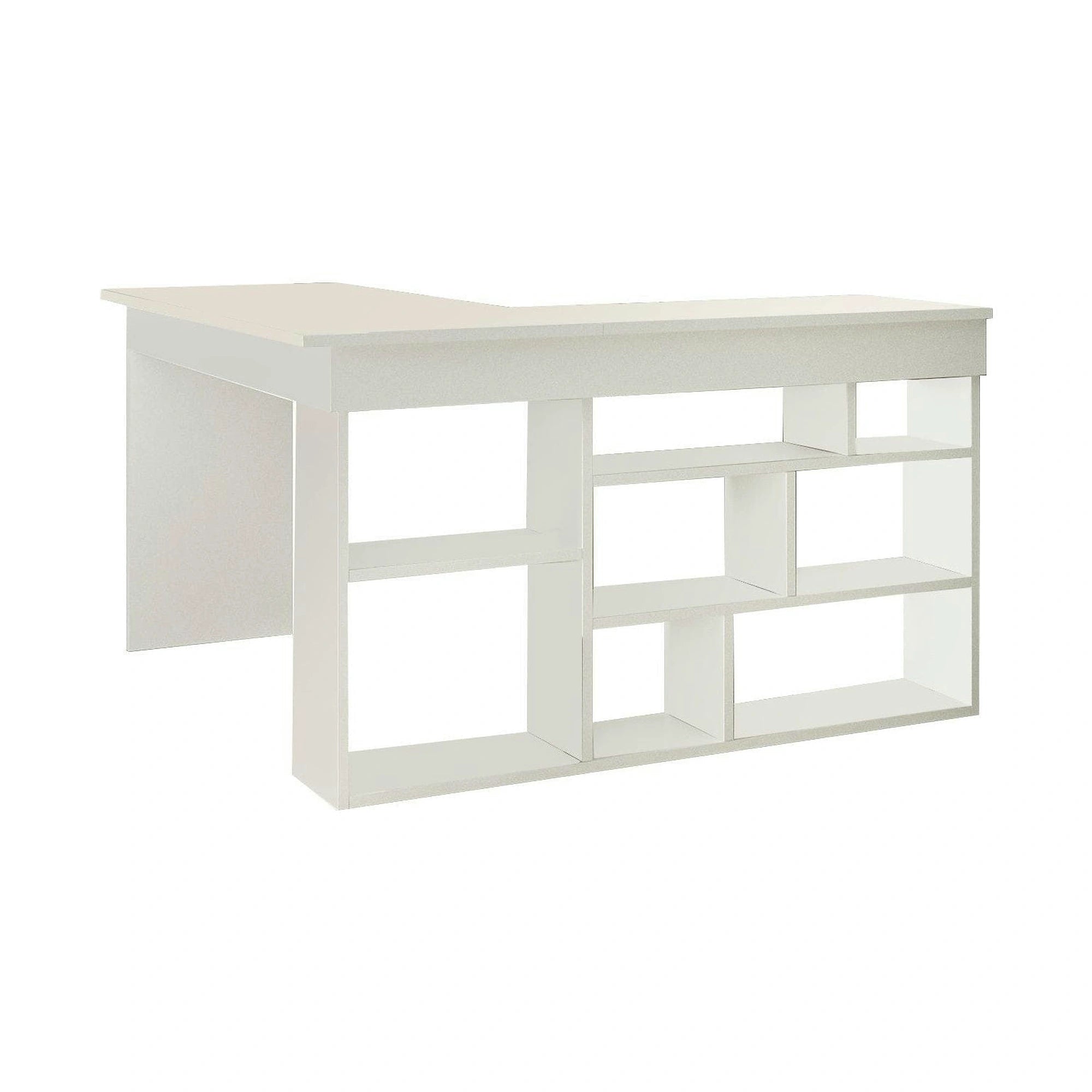 Birou CT5-W, alb, PAL, 129x120x72 cm
