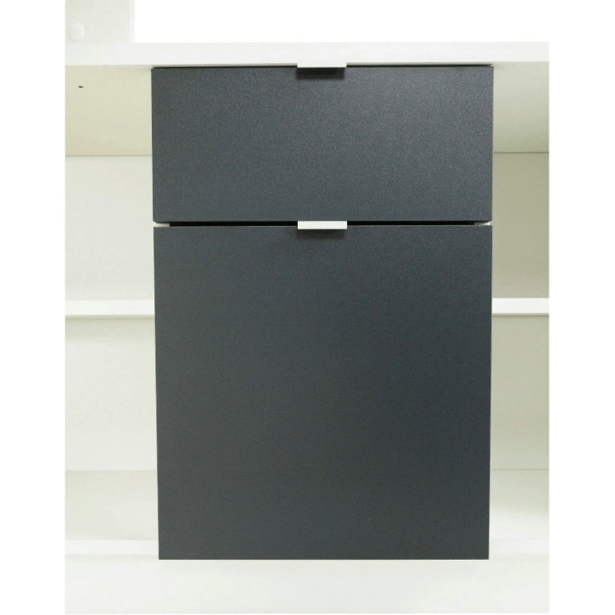 Birou DALTON 2 NEW VE 02, alb/gri, PAL melaminat, 168x138x75 cm