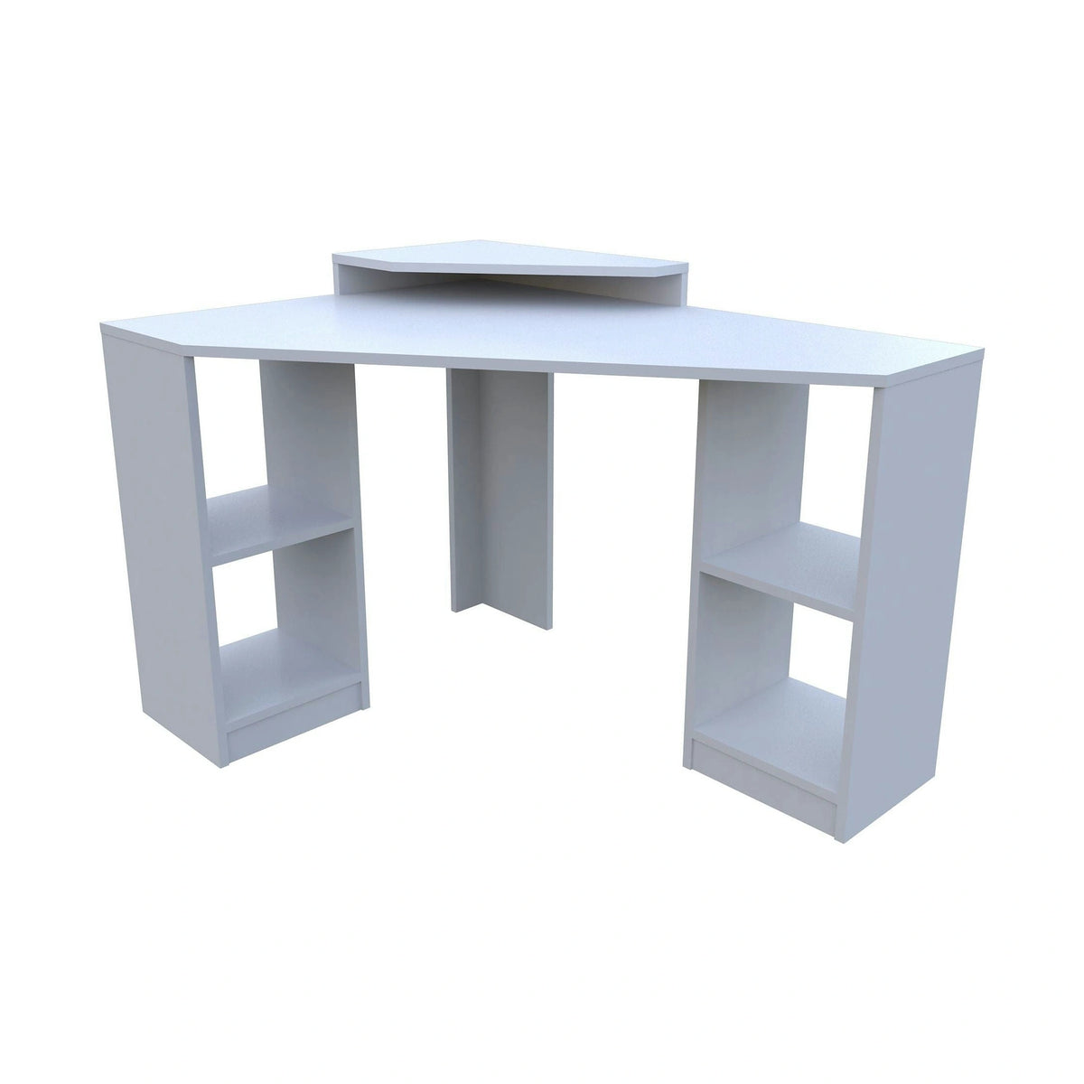 Birou de colt FLOATING, alb, PAL melaminat, 120x90x77 cm