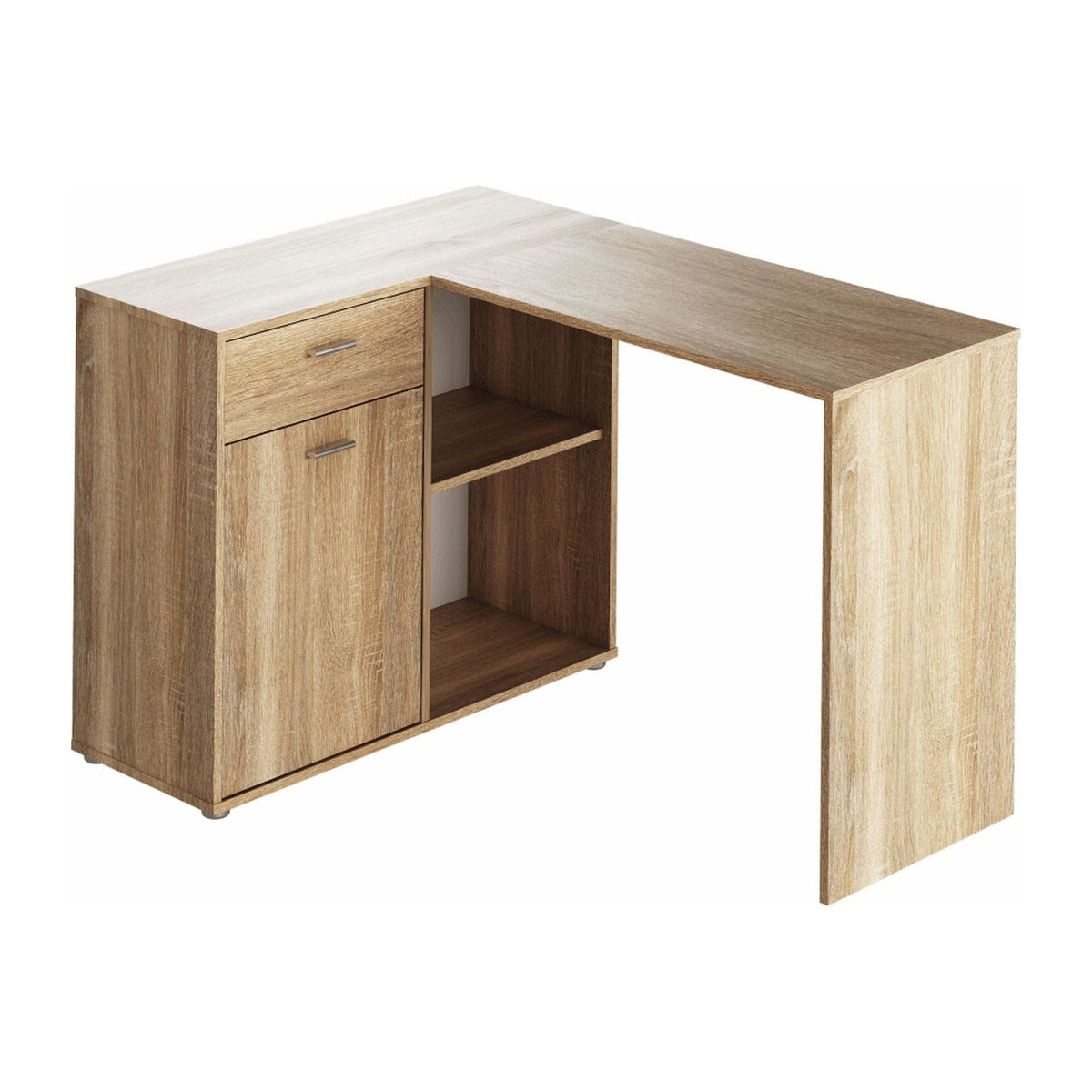 Birou de colt KALIMERO, stejar sonoma, PAL melaminat, 120x90x76 cm