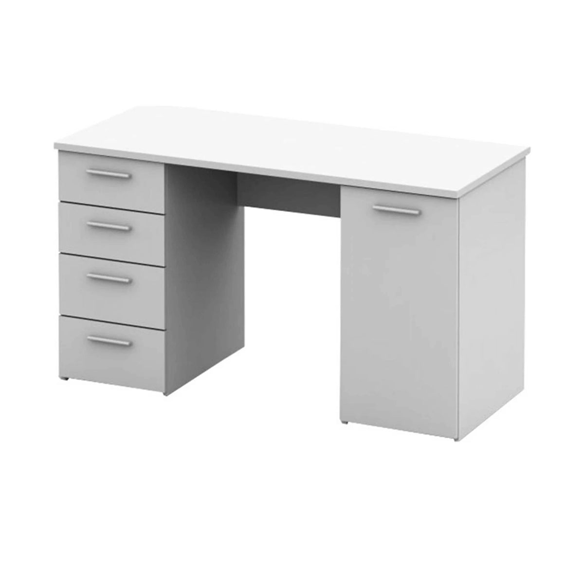 Birou EUSTACH, alb, DTD laminat, 137x60x76 cm