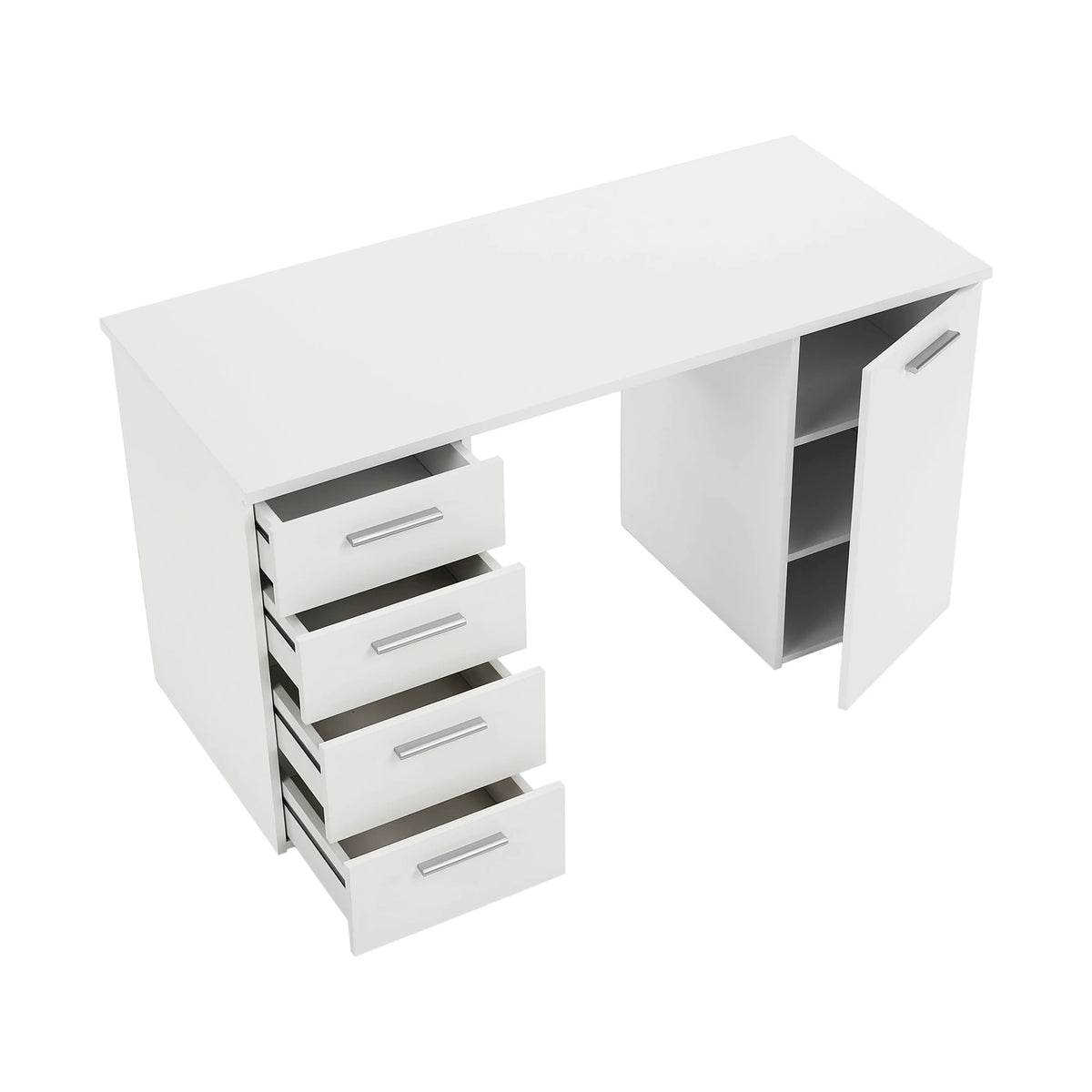 Birou EUSTACH, alb, DTD laminat, 137x60x76 cm