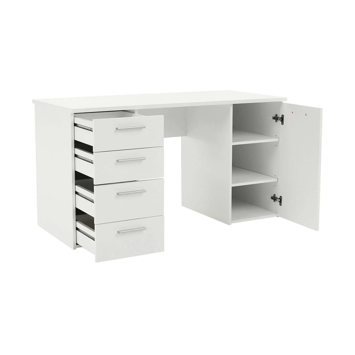 Birou EUSTACH, alb, DTD laminat, 137x60x76 cm