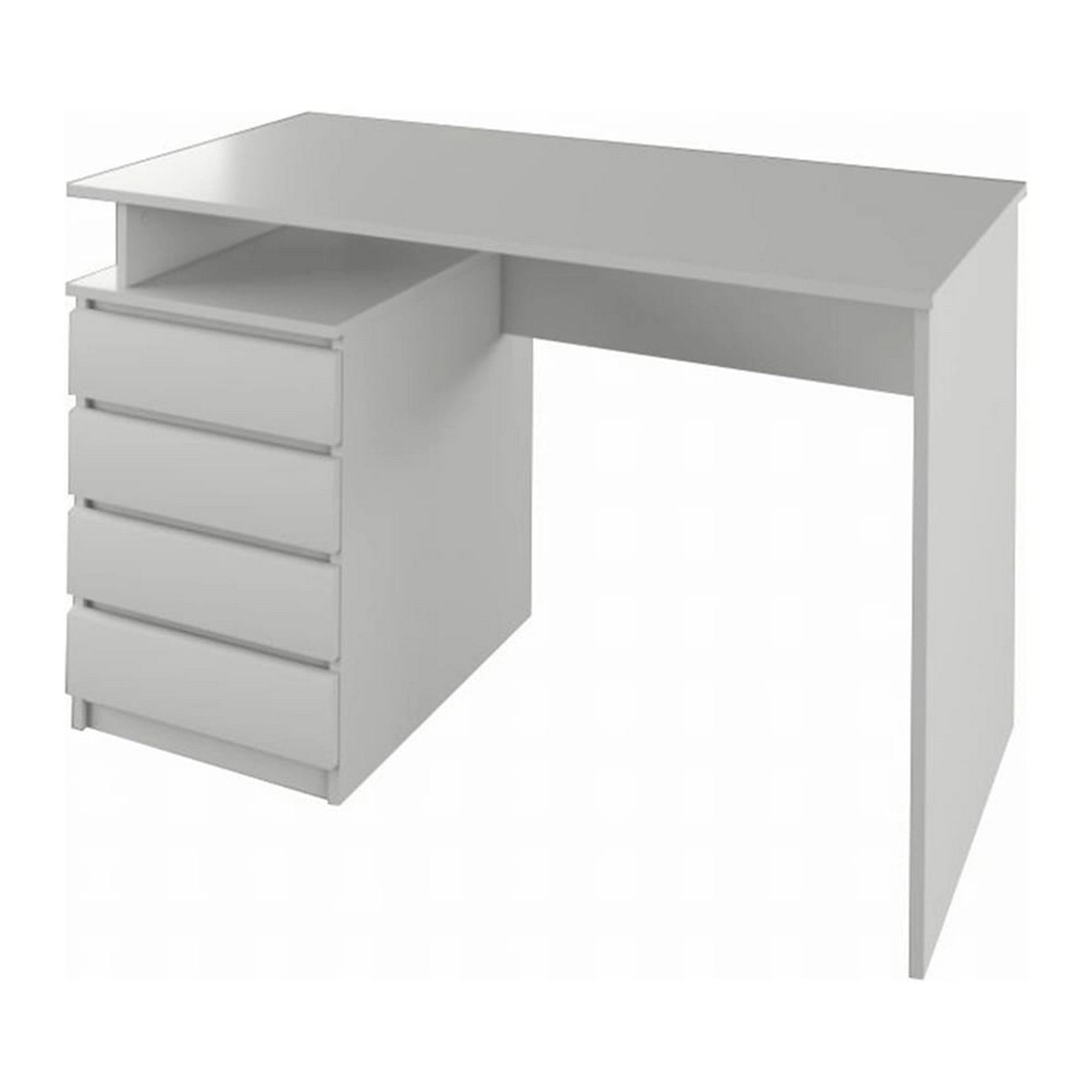 Birou HANY NEW, alb, DTD laminat, 118x60x75 cm