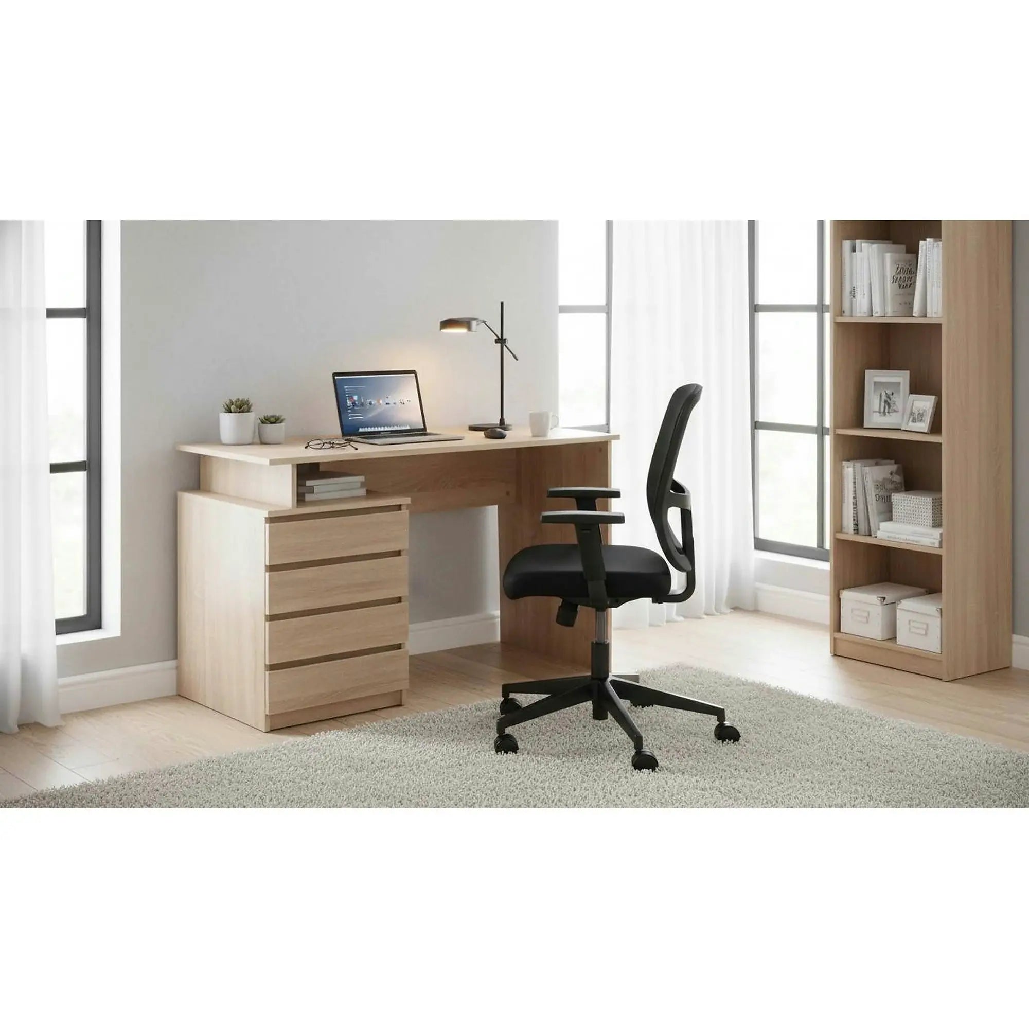 Birou HANY NEW, stejar sonoma, DTD laminat, 118x60x75 cm