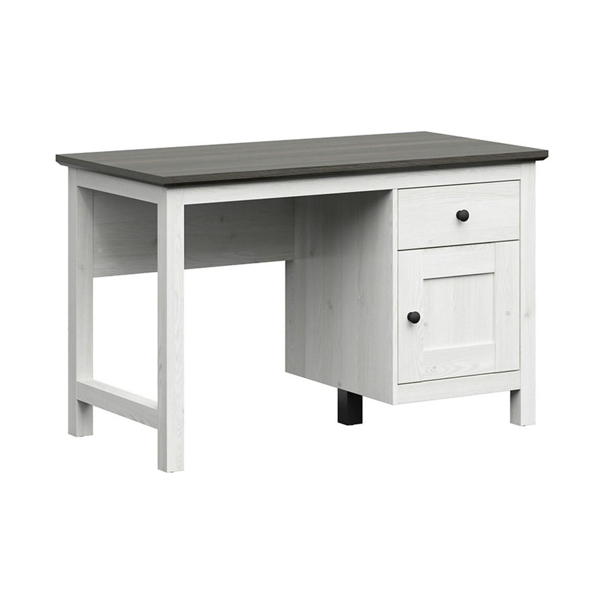 Birou Hesen, gri inchis/pin larico, PAL melaminat, 120x60x75 cm