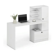 Birou HOBAS, alb, PAL laminat, 150x62x120 cm