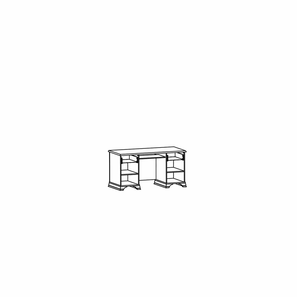 Birou Idento, alb, PAL, 160x74x78 cm