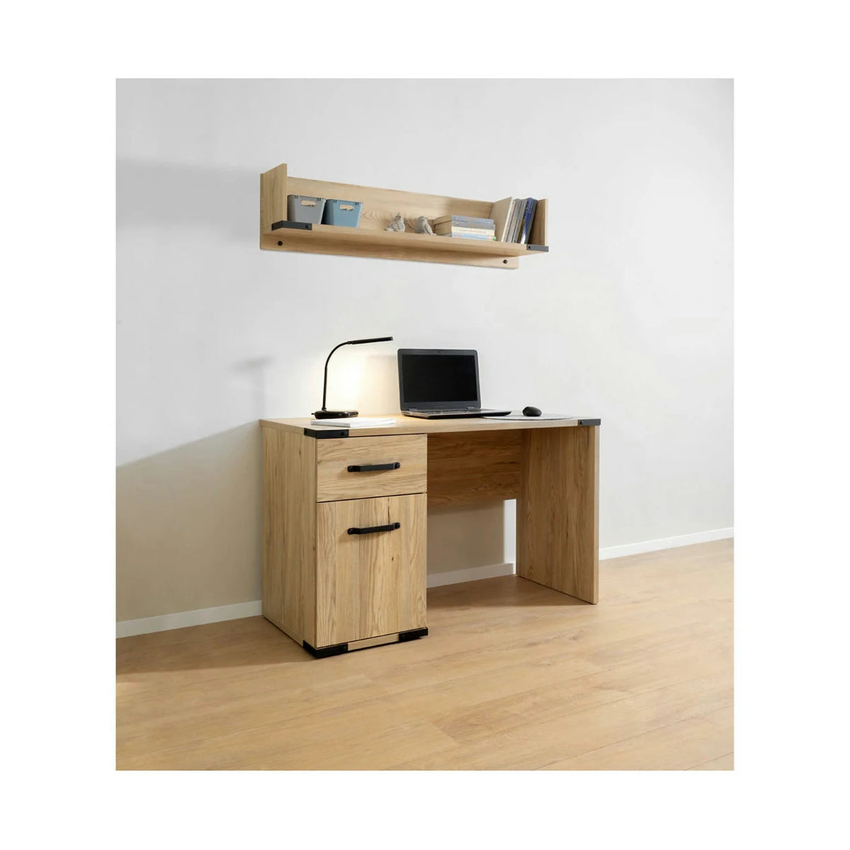 Birou Lara, frasin, PAL laminat, 117x58x74 cm