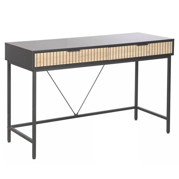 Birou MAGO B1, negru mat/stejar, PAL/metal, 120x48x76 cm