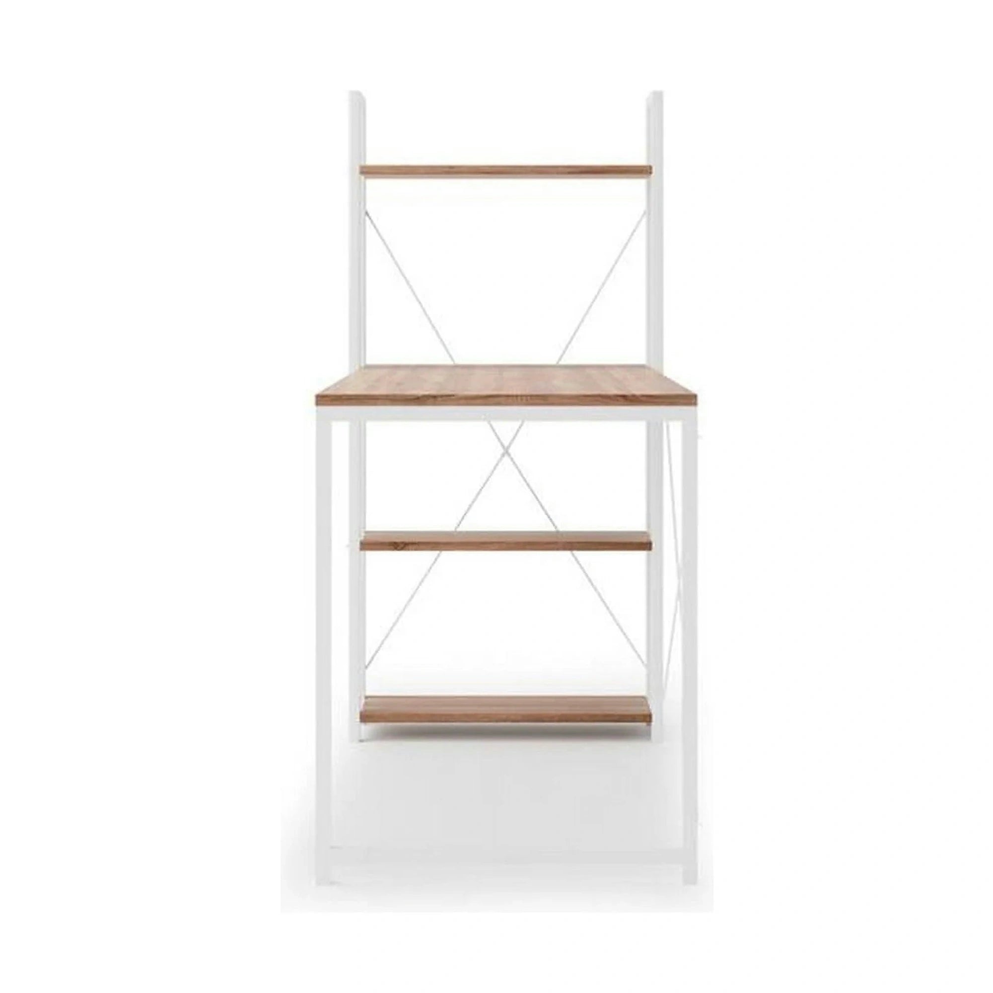 Birou NARVIK B1, alb/stejar sonoma, 120x64x120 cm
