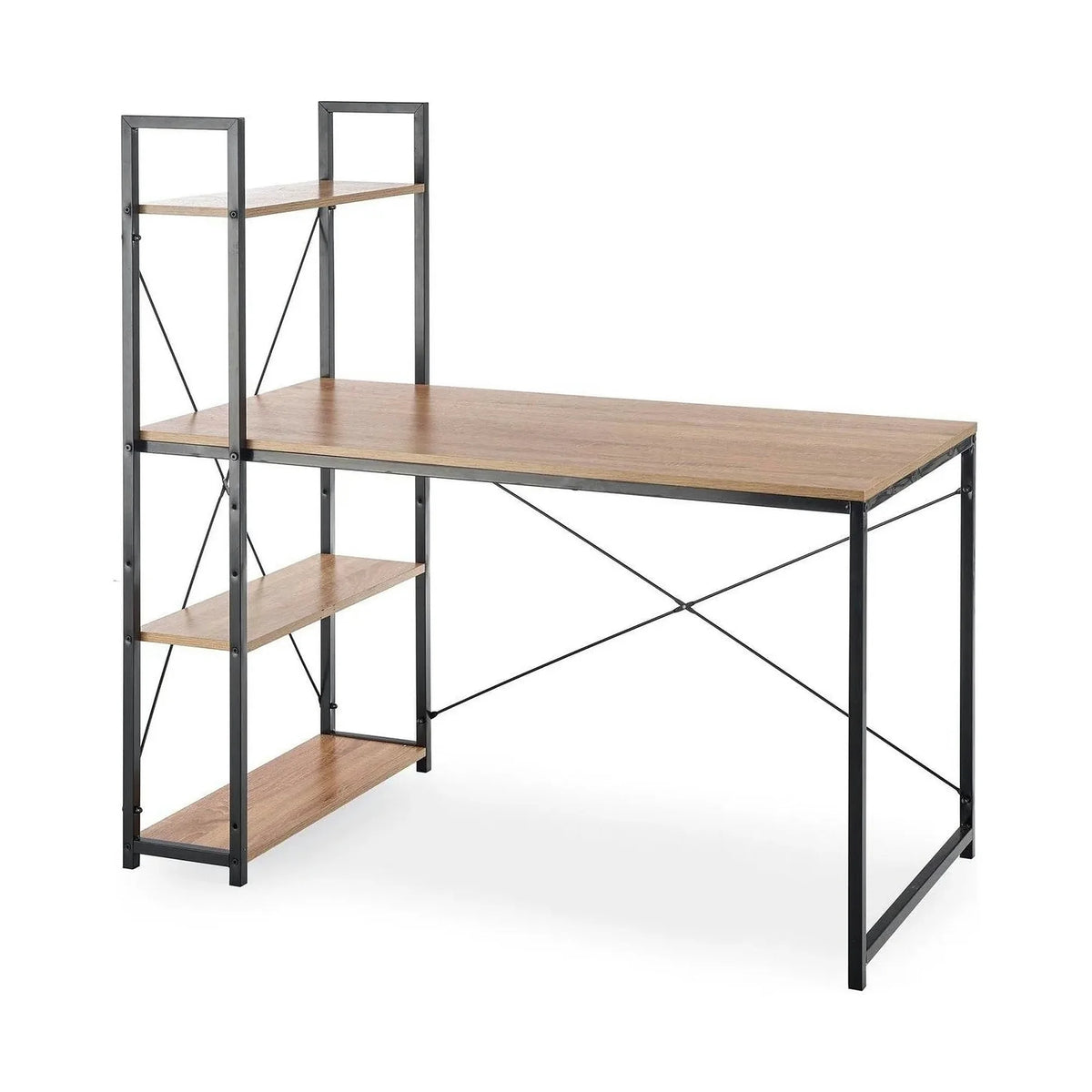 Birou NARVIK B1, stejar sonoma/negru, 120x64x120 cm