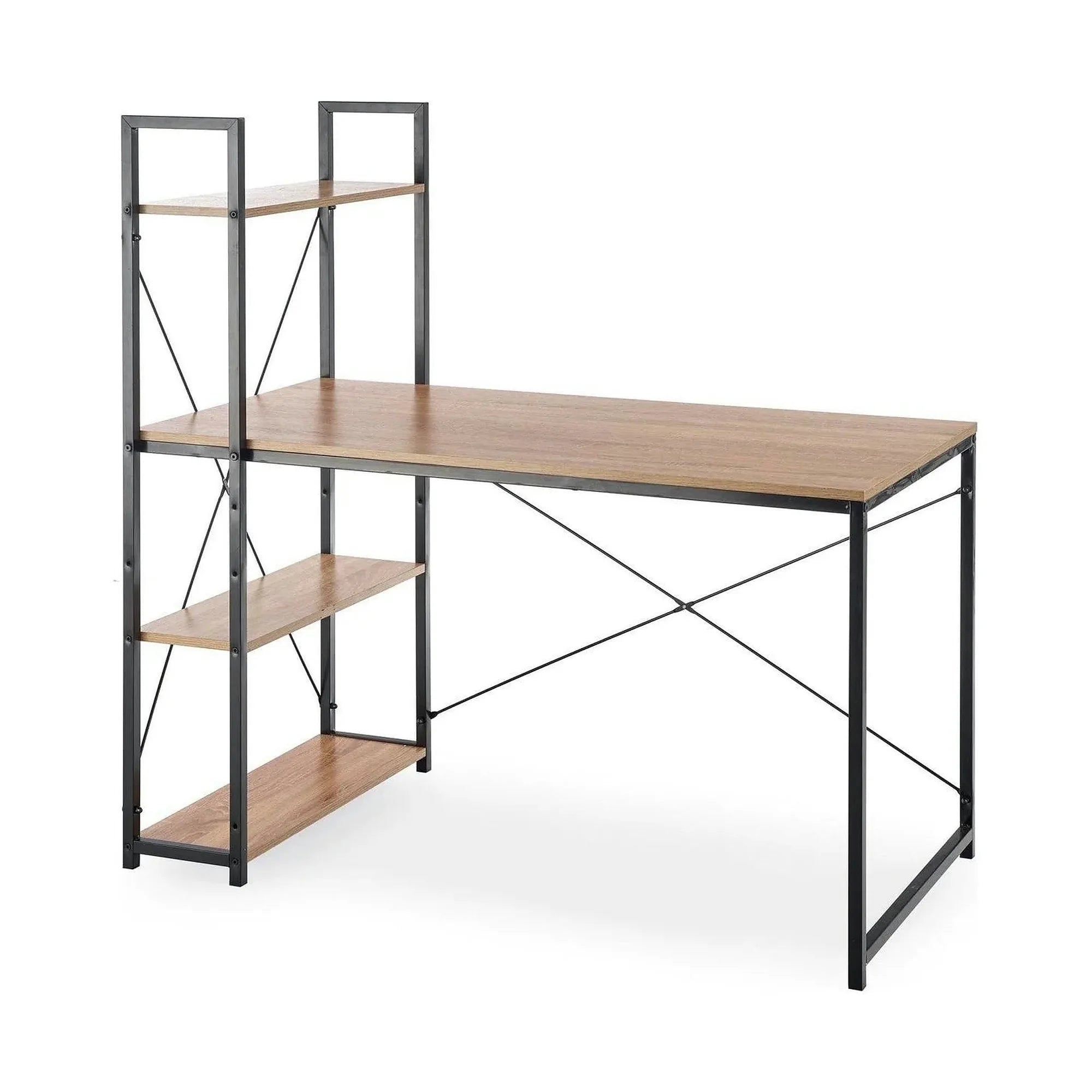 Birou NARVIK B1, stejar sonoma/negru, 120x64x120 cm