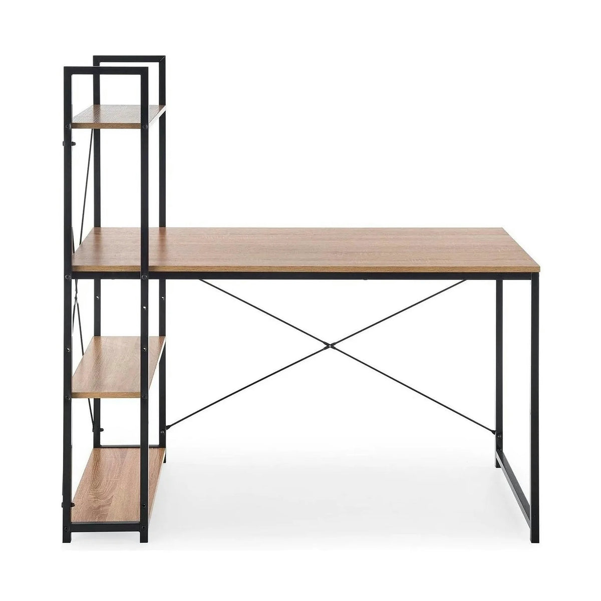 Birou NARVIK B1, stejar sonoma/negru, 120x64x120 cm