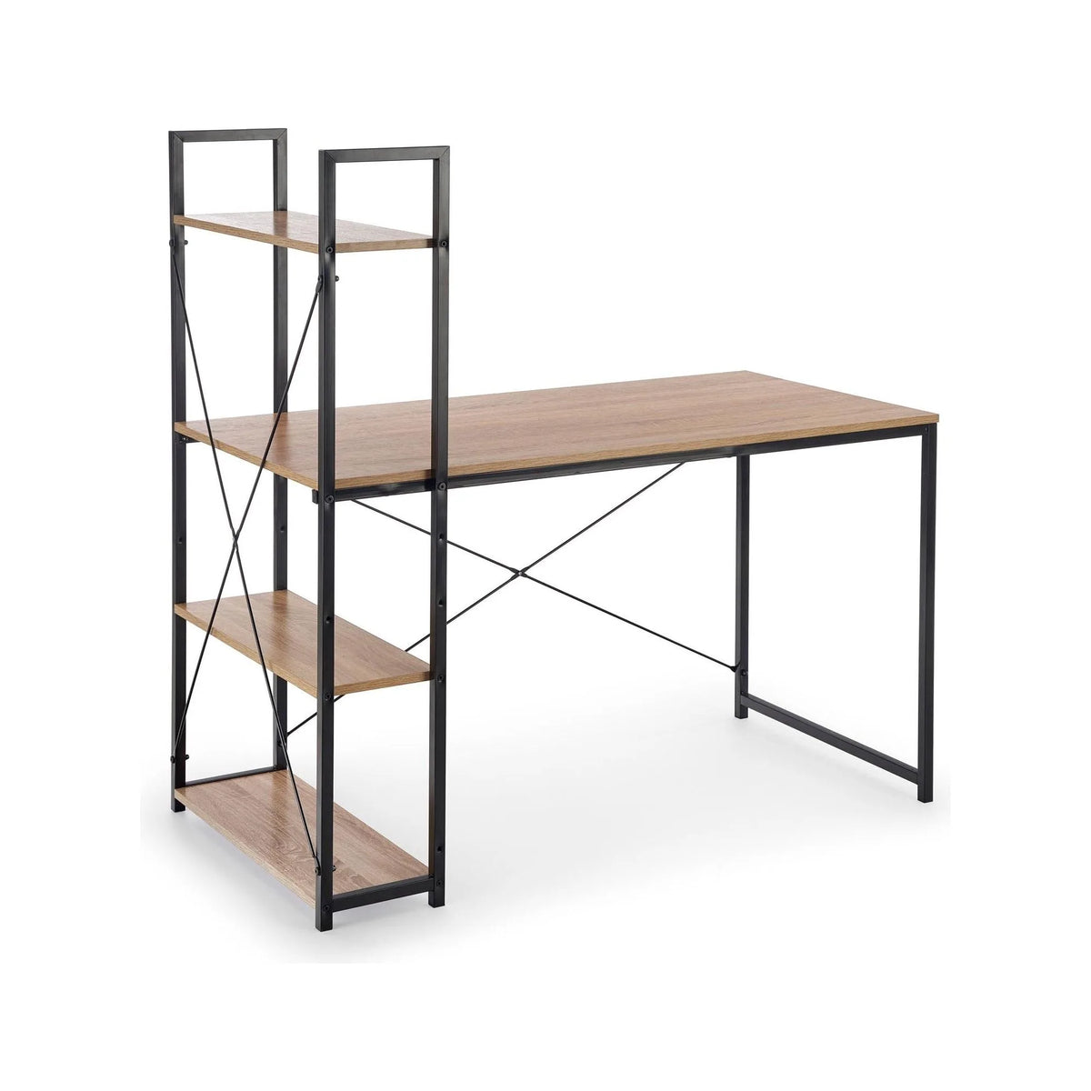 Birou NARVIK B1, stejar sonoma/negru, 120x64x120 cm