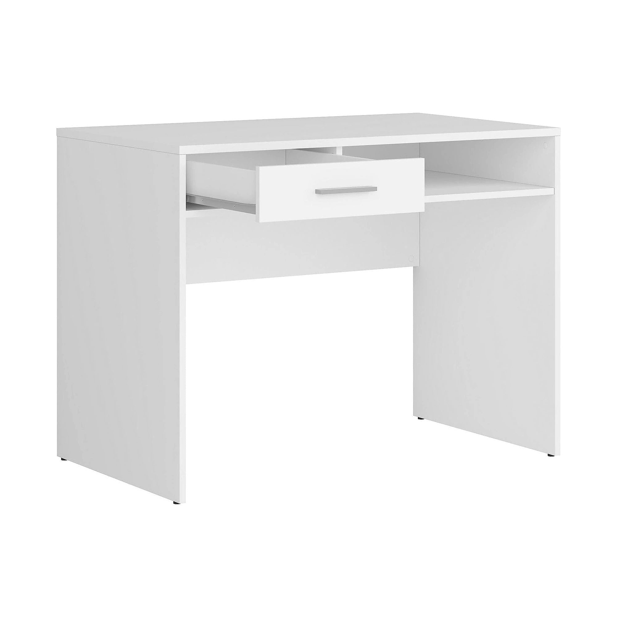 Birou NEPO PLUS, alb, PAL laminat, 100x59x76 cm