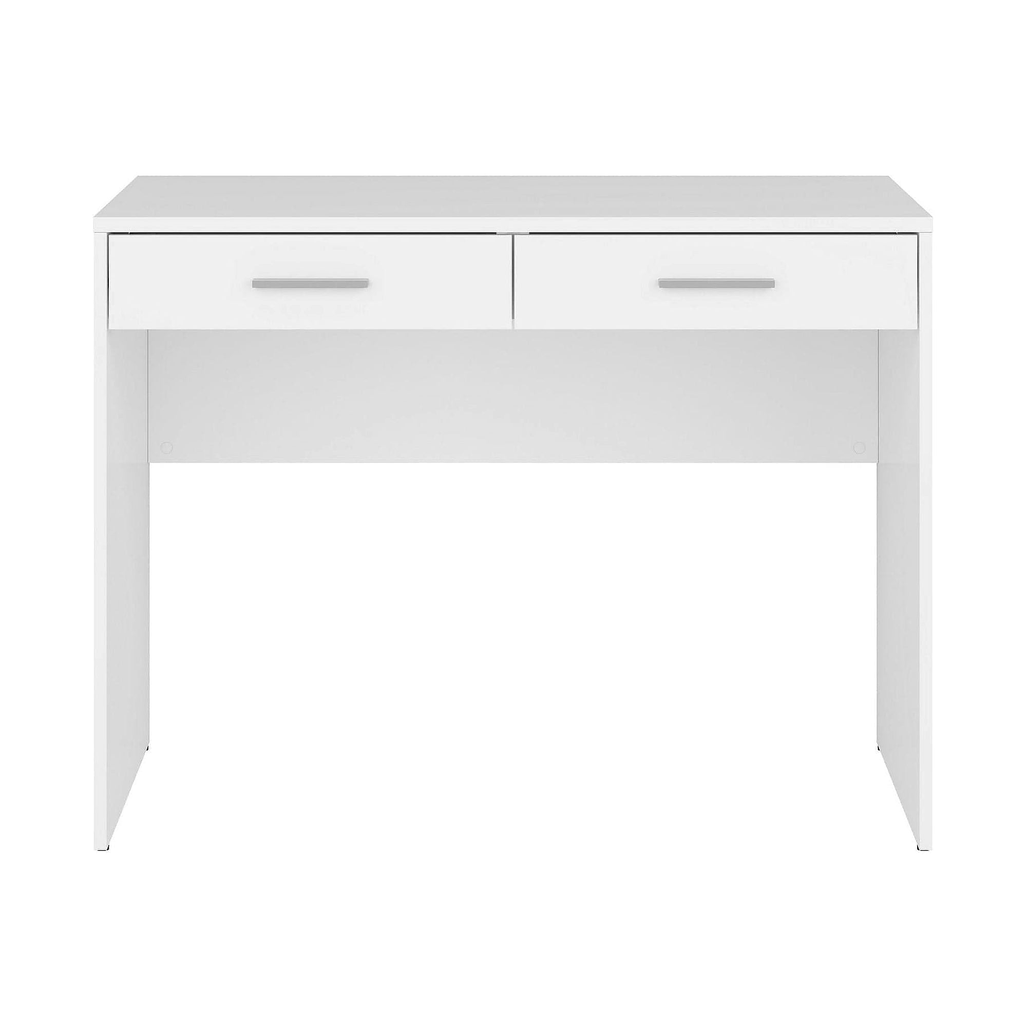Birou NEPO PLUS, alb, PAL laminat, cu 2 sertare, 100x59x76 cm