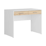 Birou Nepo Plus, alb/stejar, PAL laminat, 100x59x76 cm