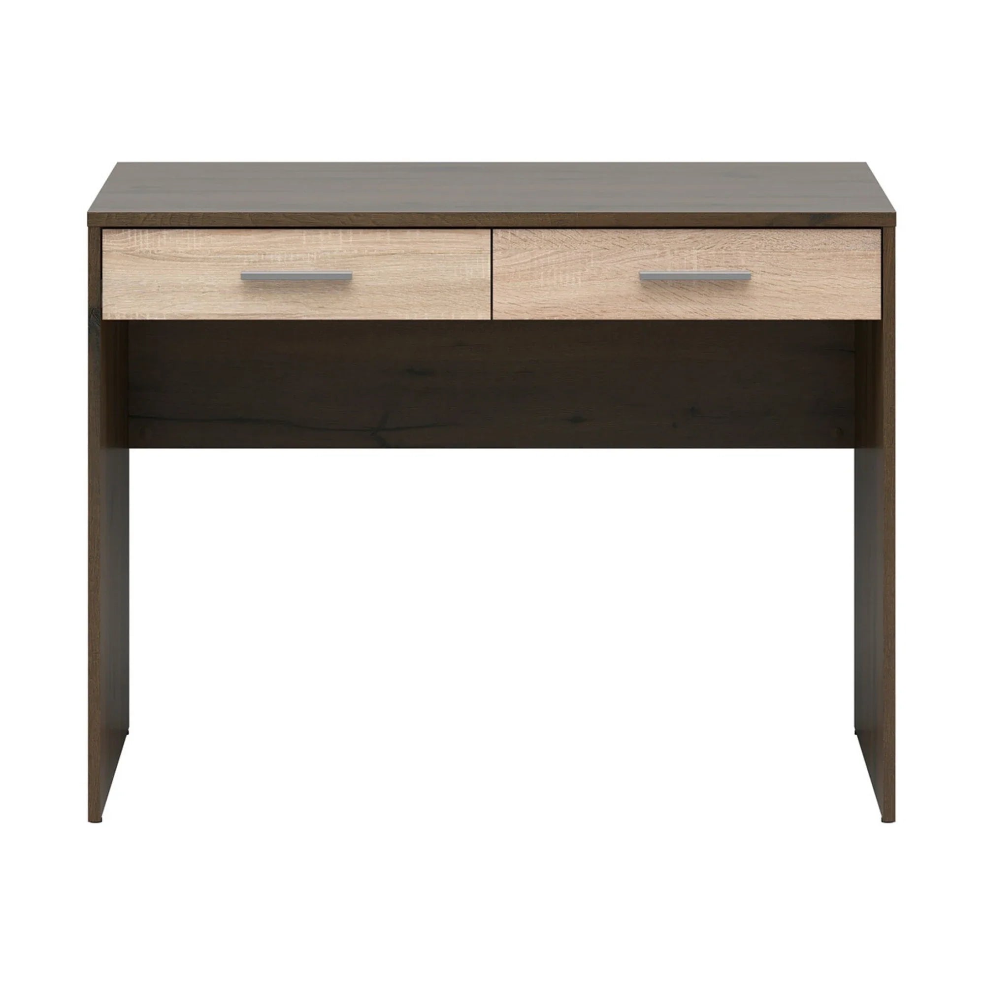Birou NEPO PLUS, stejar nobil/stejar sonoma, PAL laminat, cu 2 sertare, 100x59x76 cm