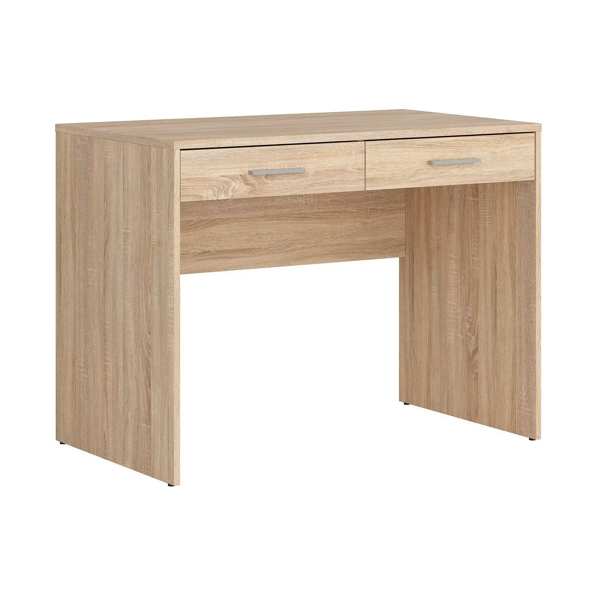 Birou NEPO PLUS, stejar sonoma, PAL laminat, cu 2 sertare, 100x59x76 cm