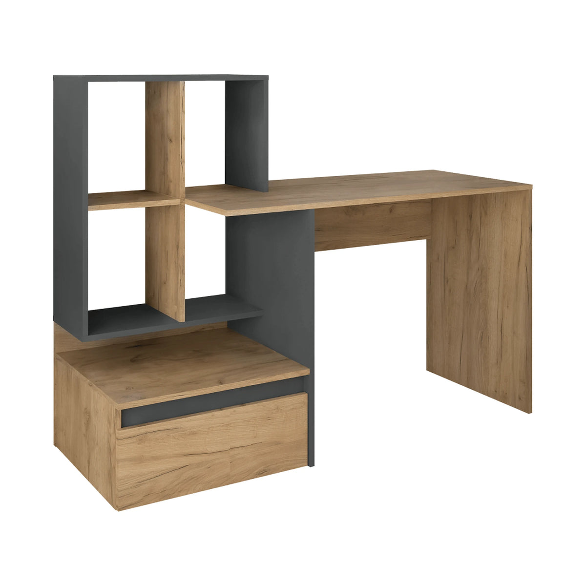 Birou NEREO 2 NEW, stejar artisan, DTD laminat, 145x52x112 cm