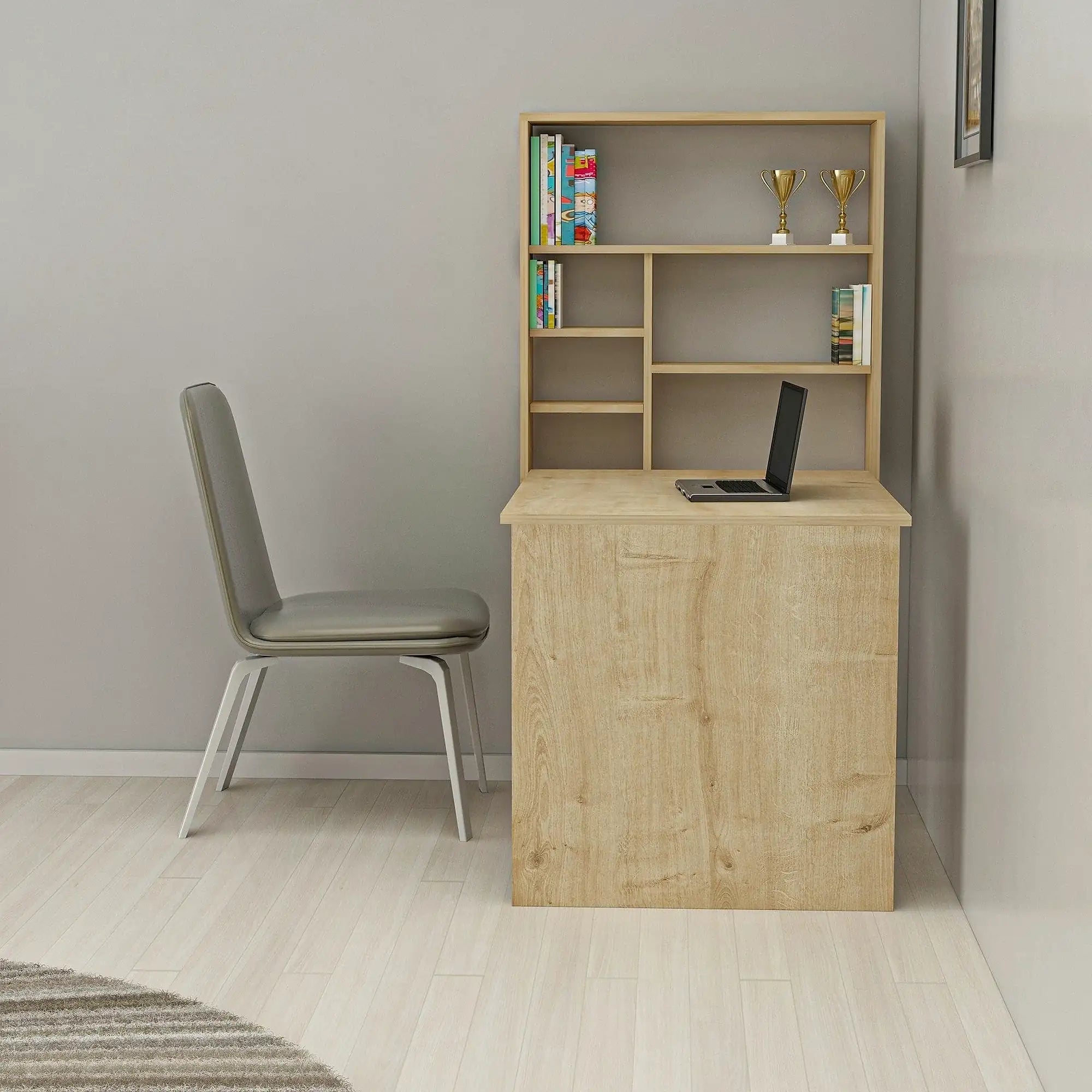 Birou SEDIR, stejar, PAL melaminat, 59x90x154 cm