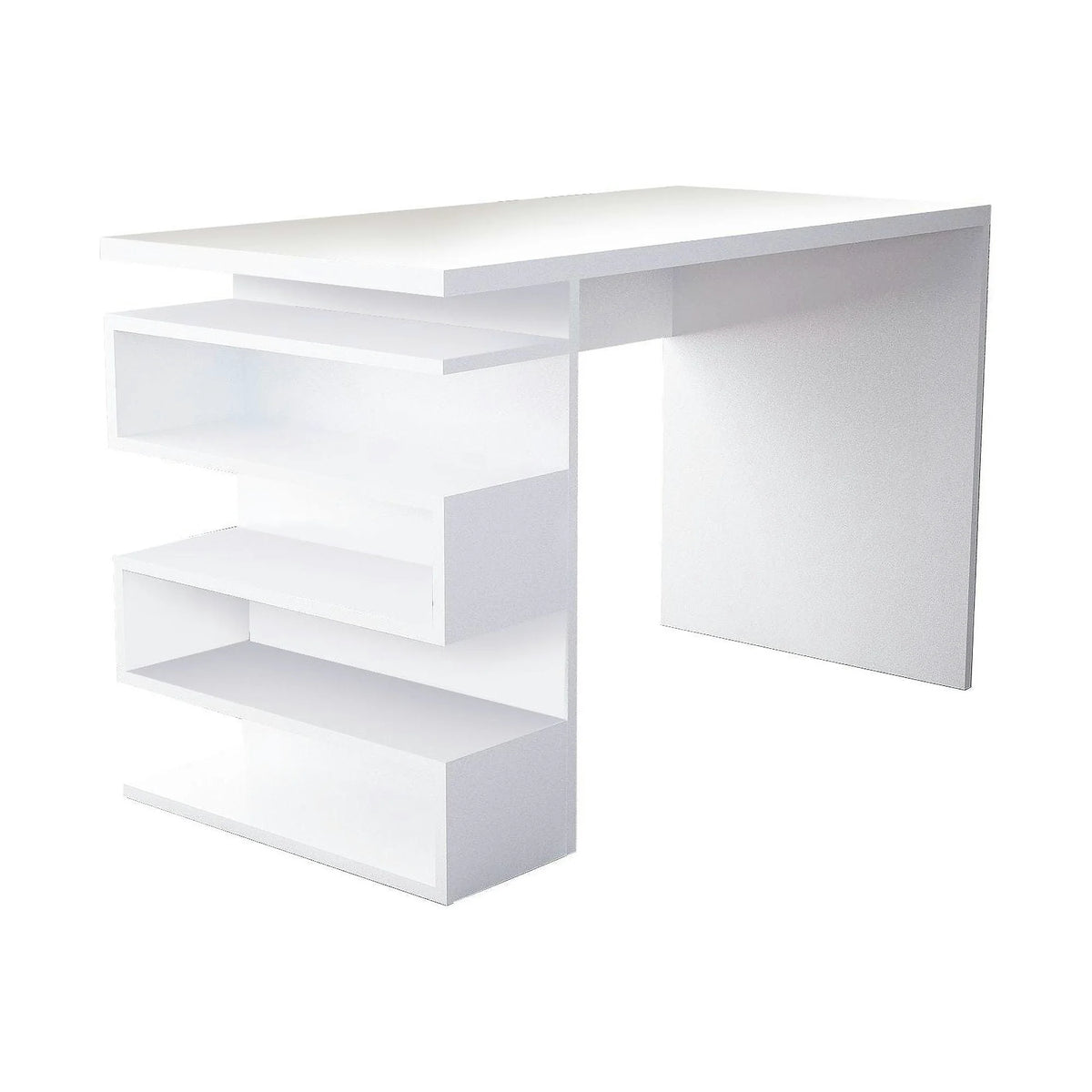 Birou SNAKE, alb, PAL melaminat, 120x60x75 cm