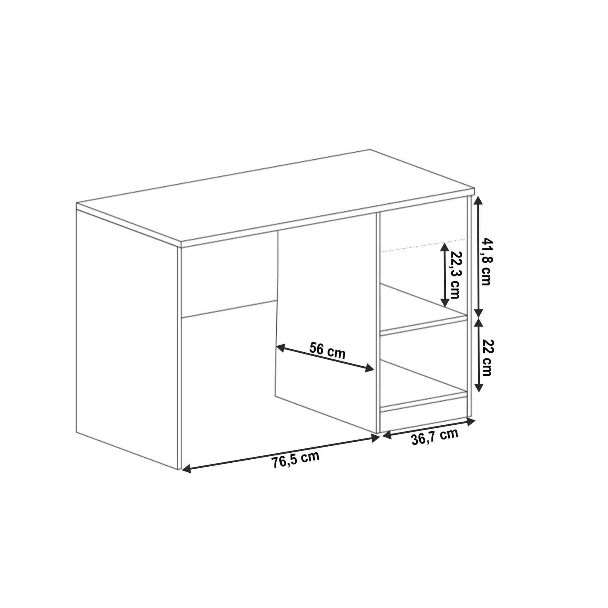 Birou TEDY TYP T19, stejar lefkas, PAL, 118x60x79 cm