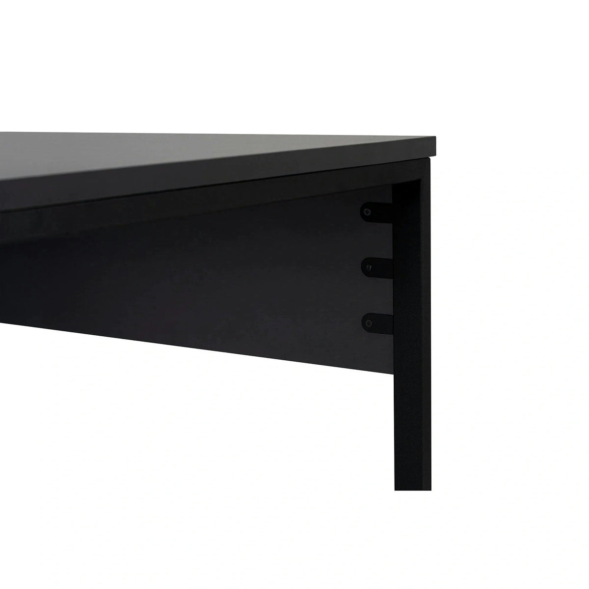 Birou TWIN, gri antracit/negru, PAL melaminat/metal, 240x60x74 cm