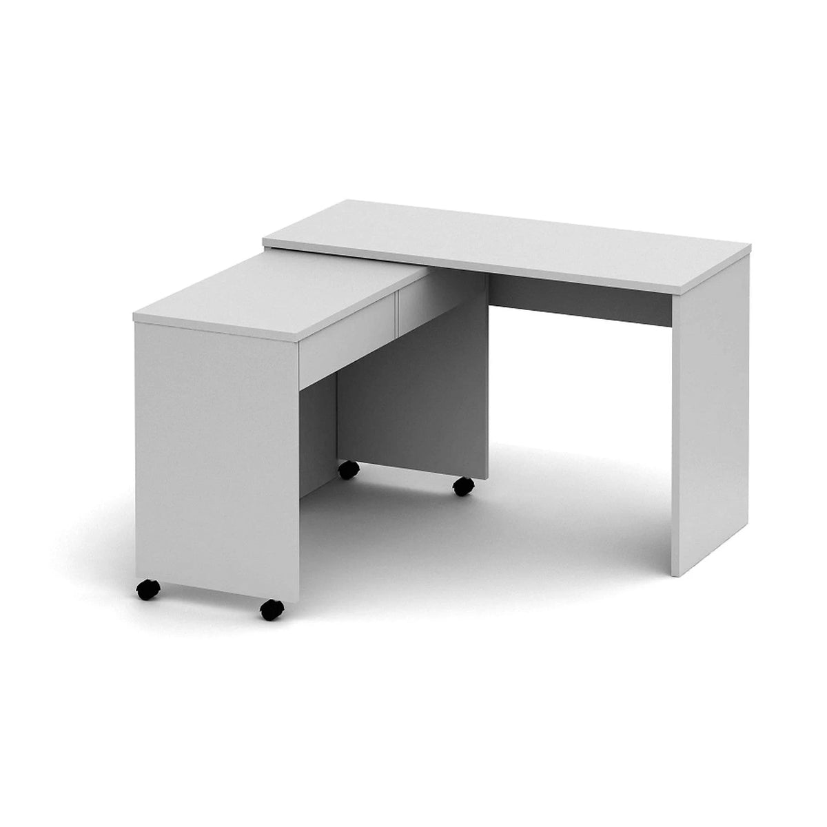 Birou VERSAL NEW, alb, PAL, extensibil, 120x50x75 cm