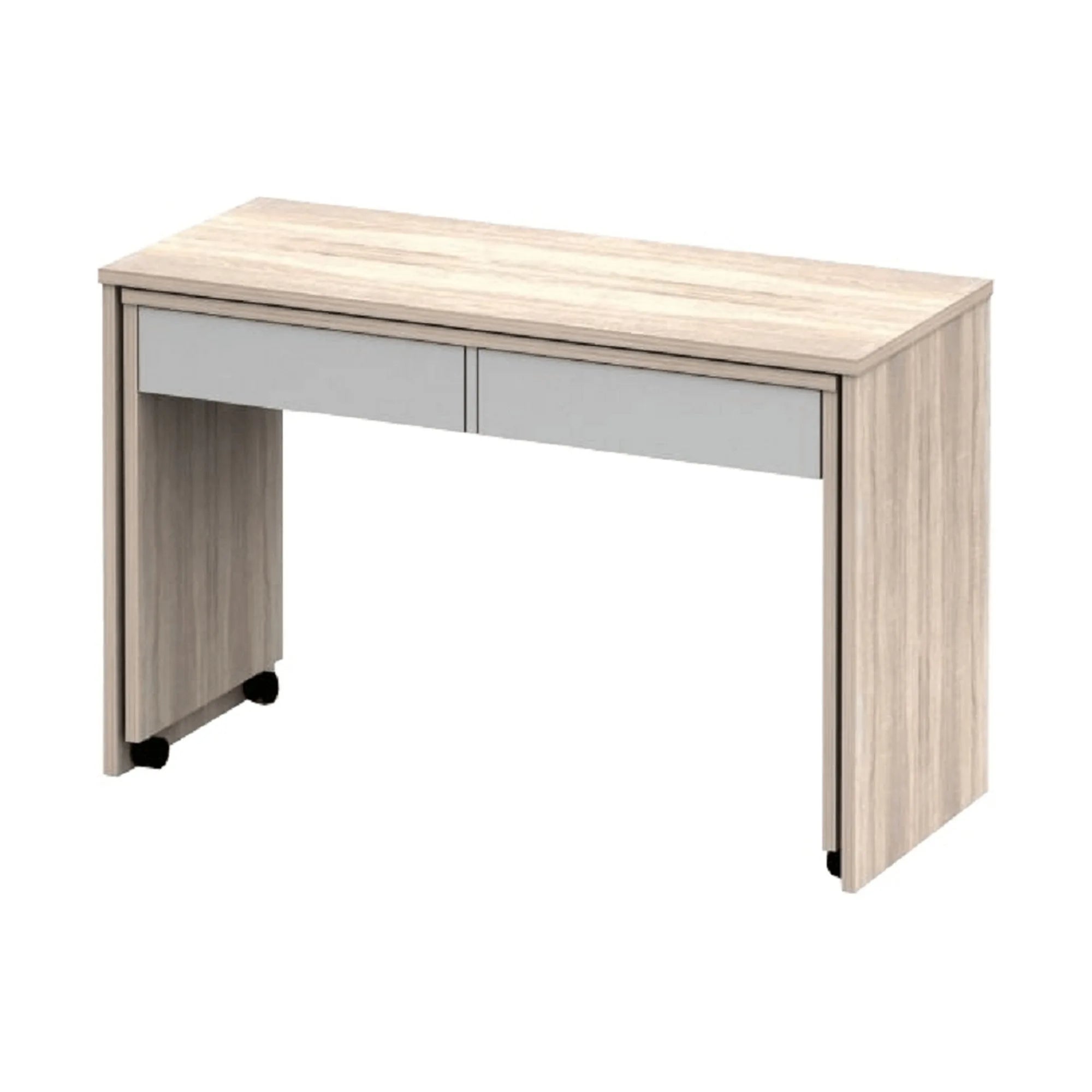 Birou VERSAL NEW, stejar sonoma/alb, PAL, extensibil, 120x50x75 cm