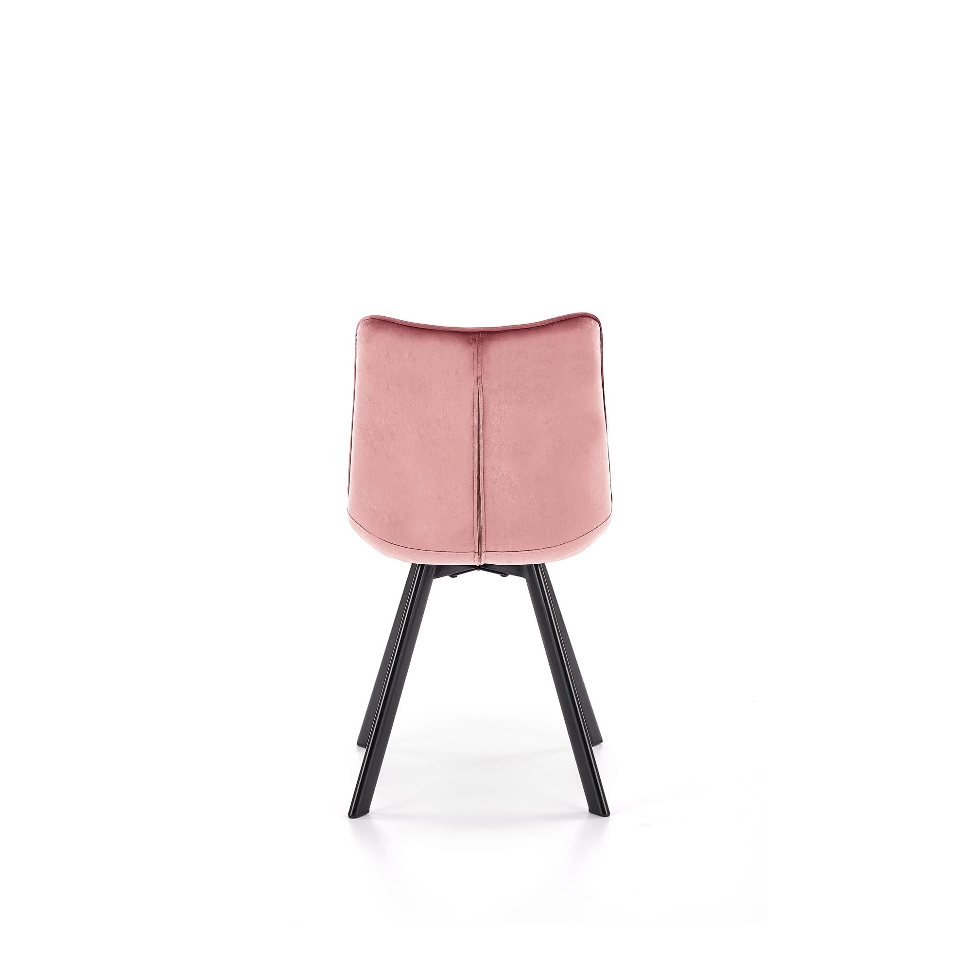 Scaun K332, roz/negru, stofa catifelata/metal, 46x61x84 cm