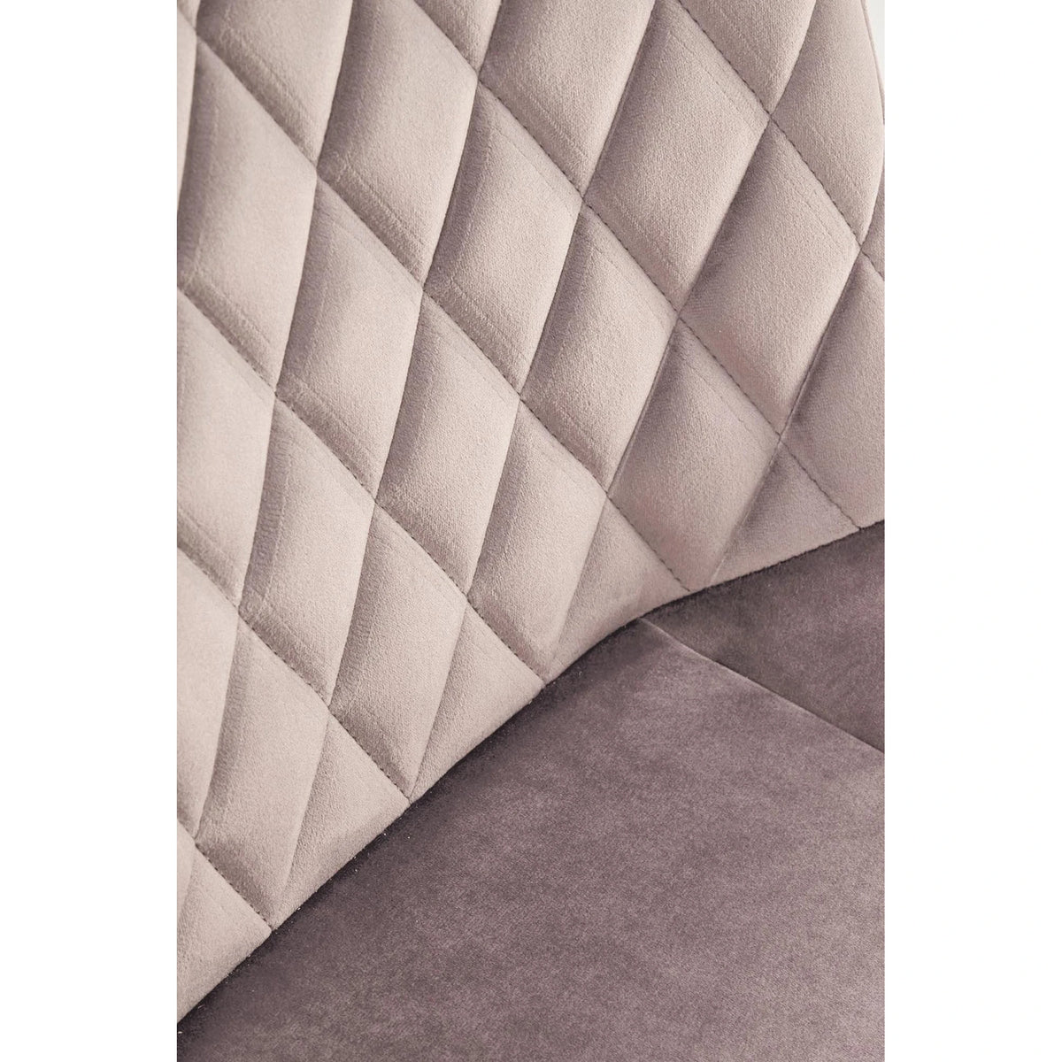 Scaun rotativ bucatarie K520, bej/negru, stofa catifelata/metal, 45x63x80 cm